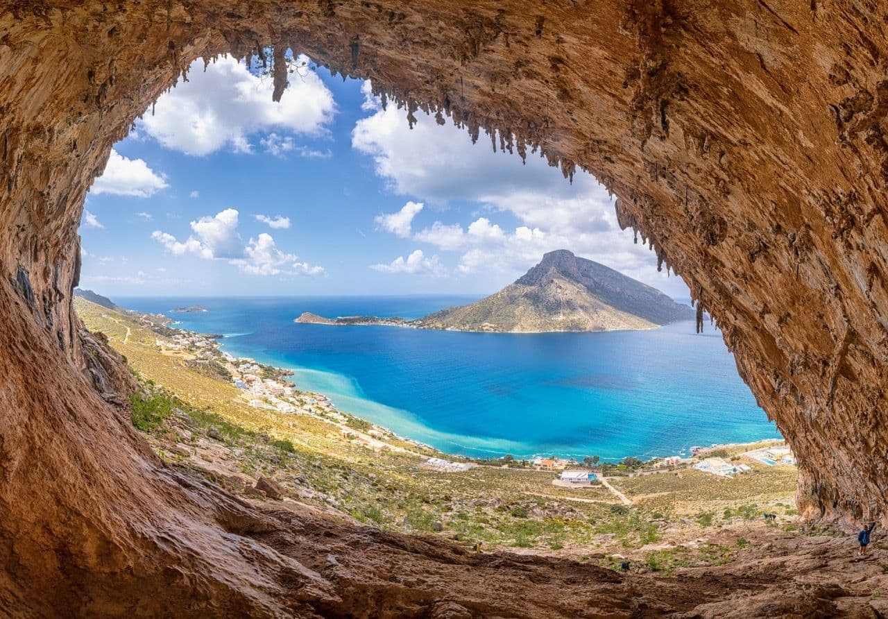 greece volcano cave