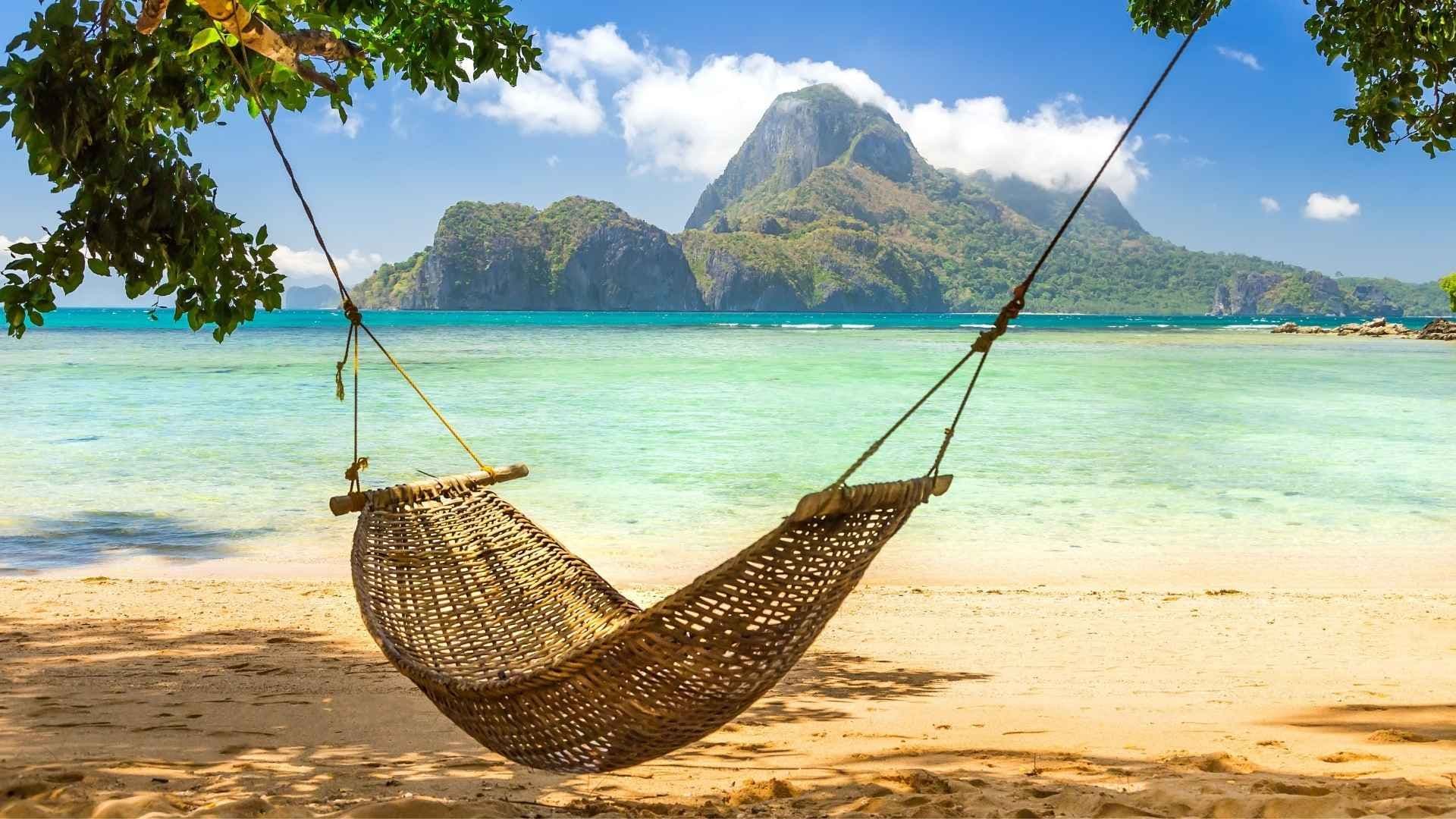 bali hammock near island