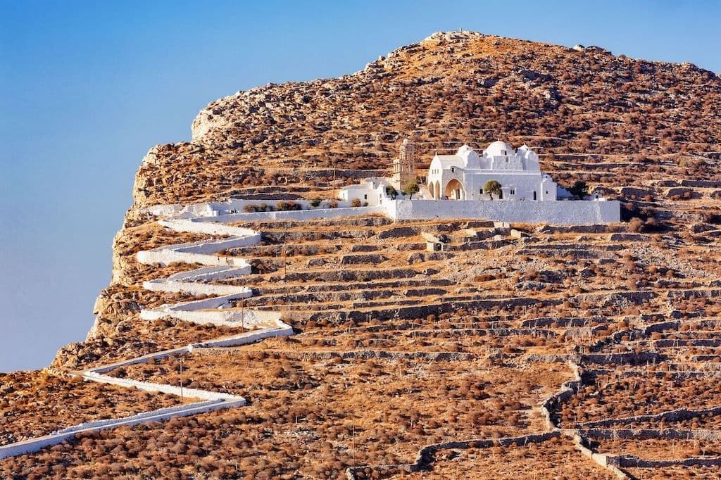 folegandros church on hill