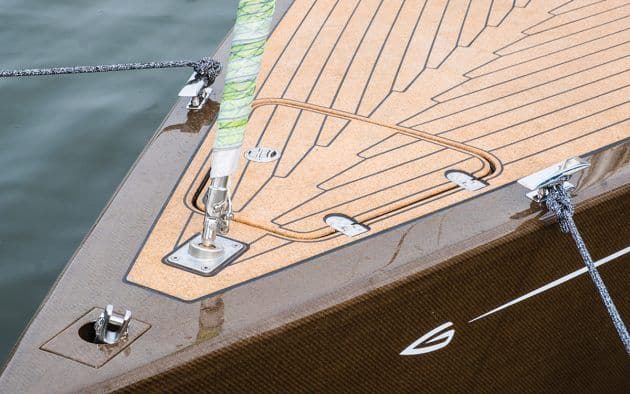 cork decking on bow