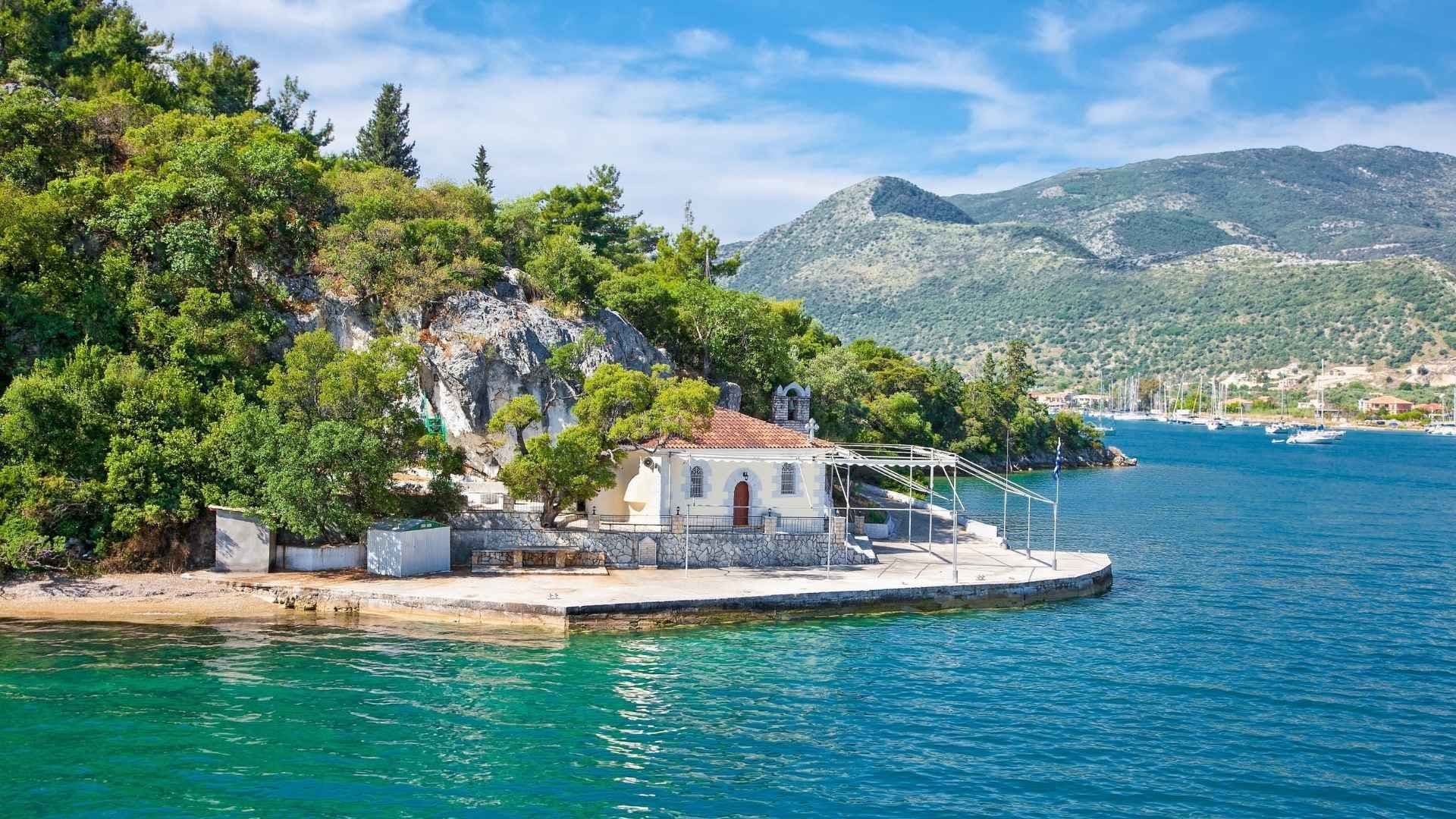 lefkas house near water lefkada