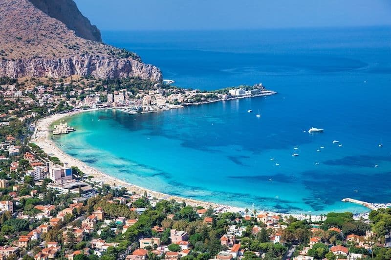 mondello white beach