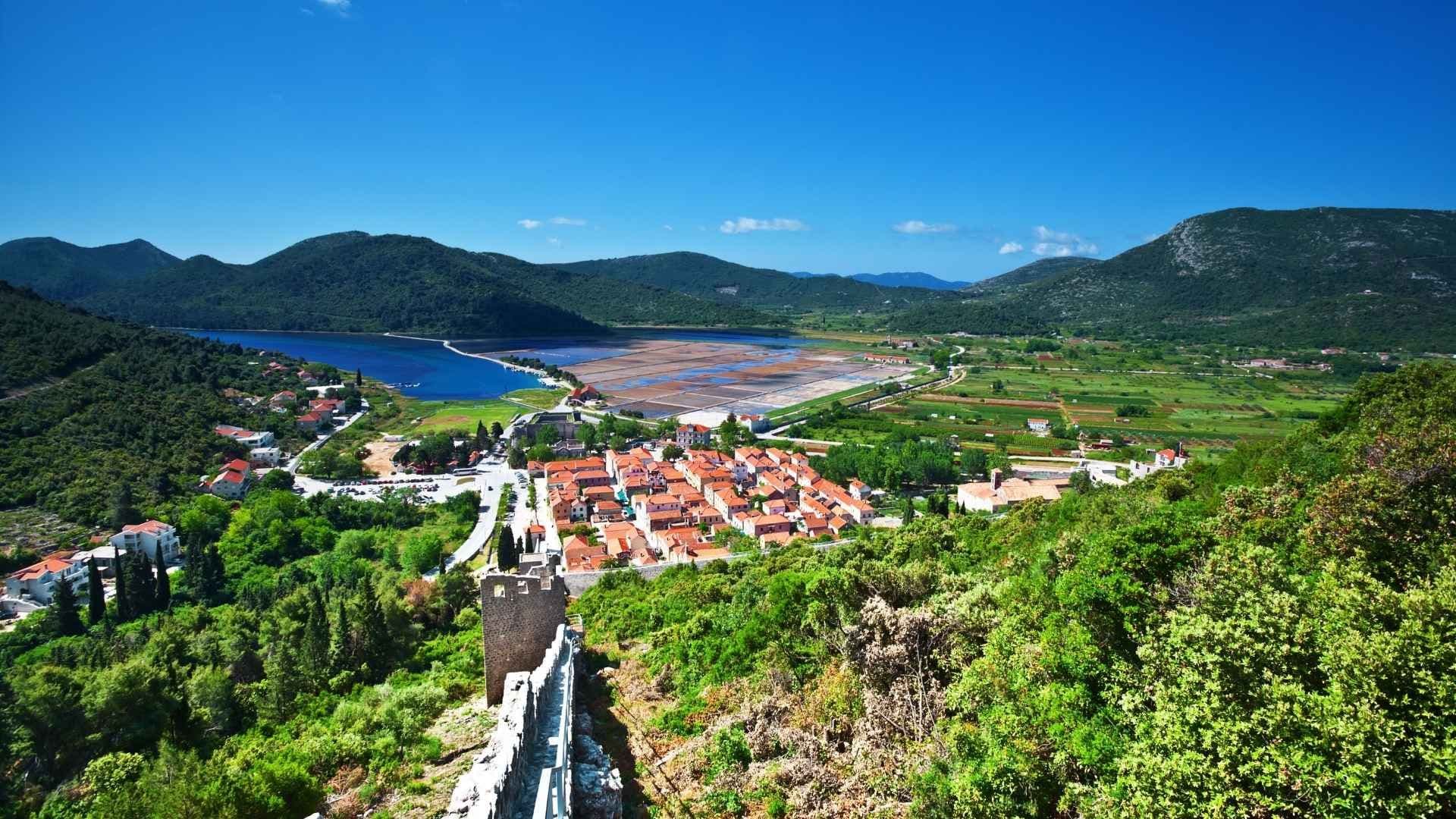 ston aerial croatia