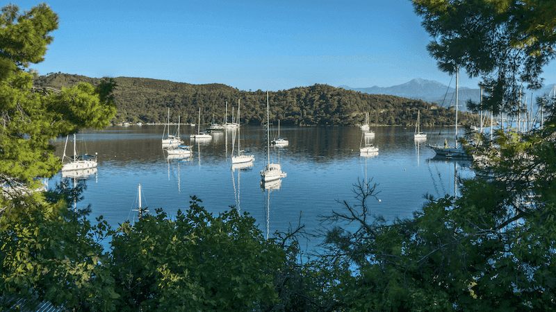 gulf of fethiye yachts moored