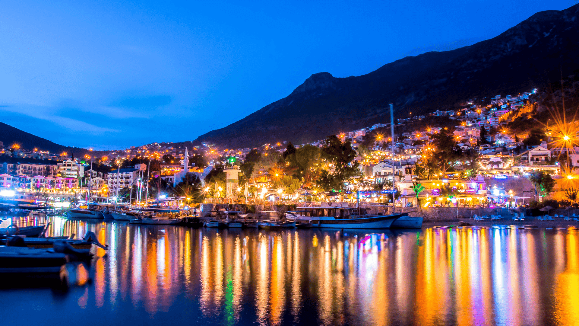 kalkan harbor in antalya turkey