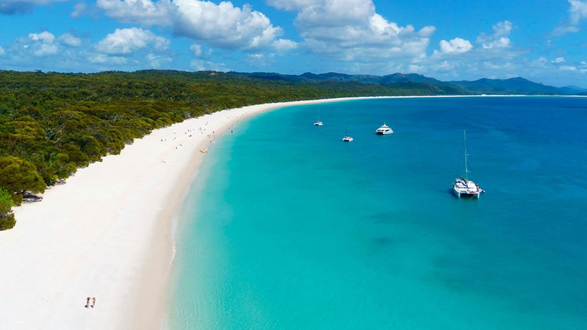 whitehaven beach boats moored