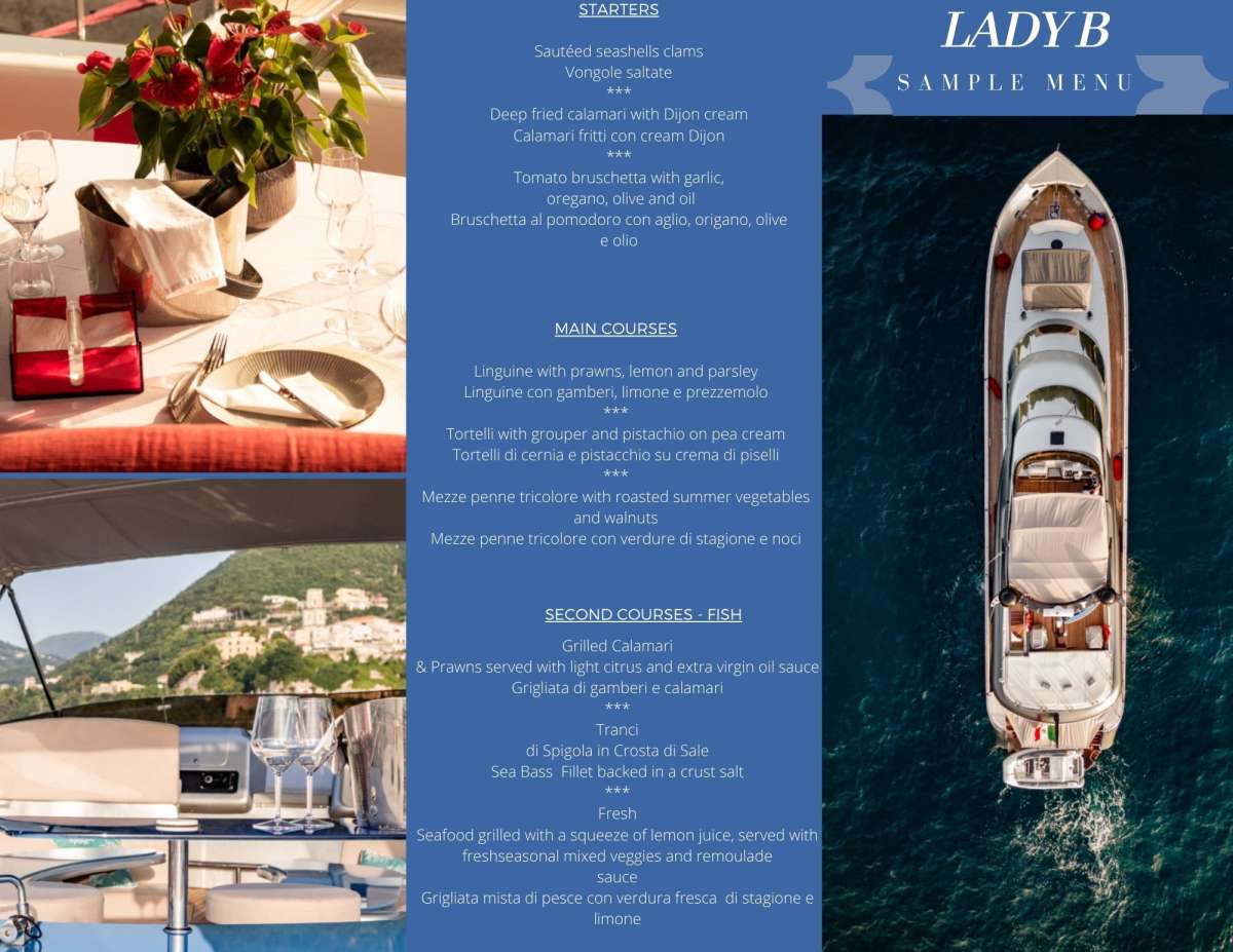 Sample menu image