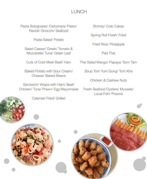 Sample menu image