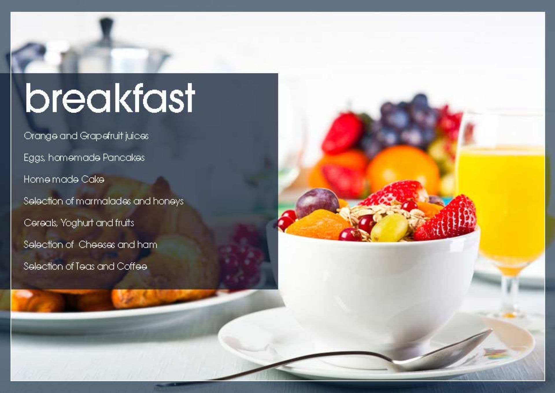 Sample menu image