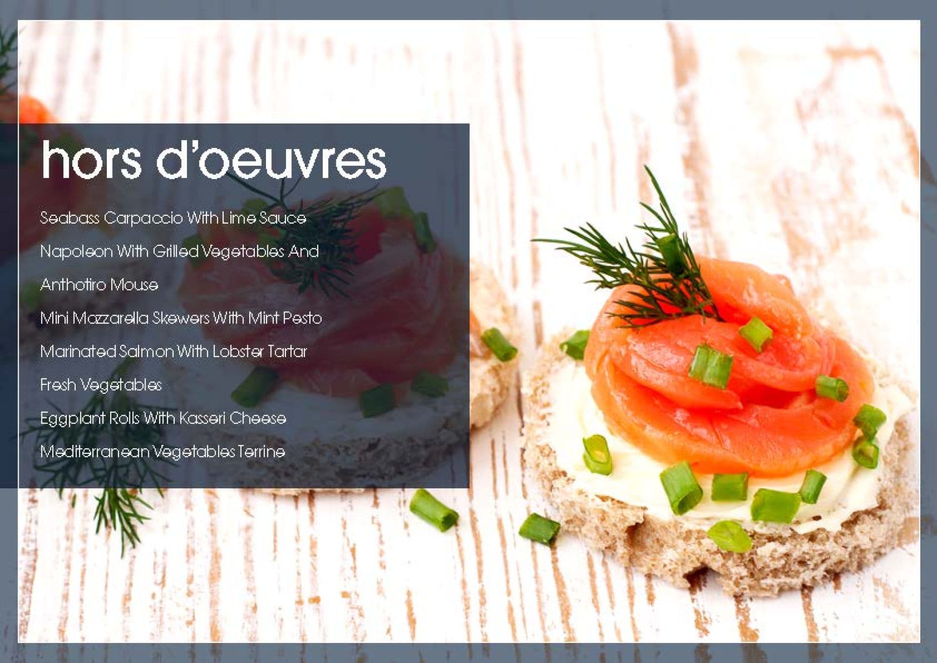 Sample menu image