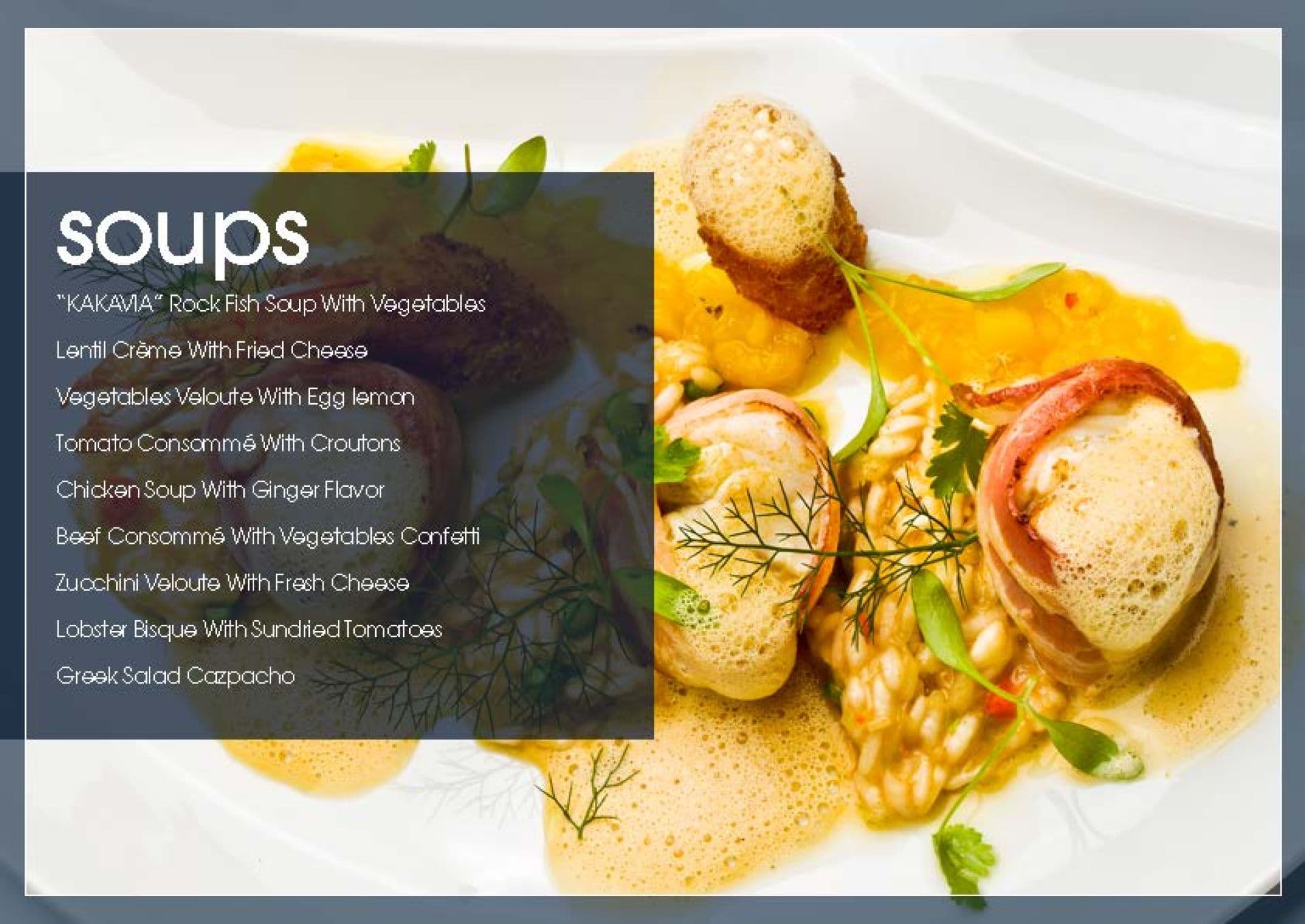Sample menu image