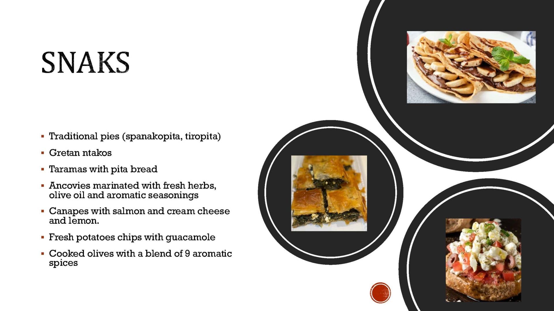 Sample menu image