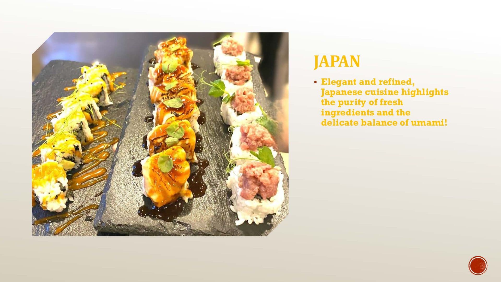 Sample menu image