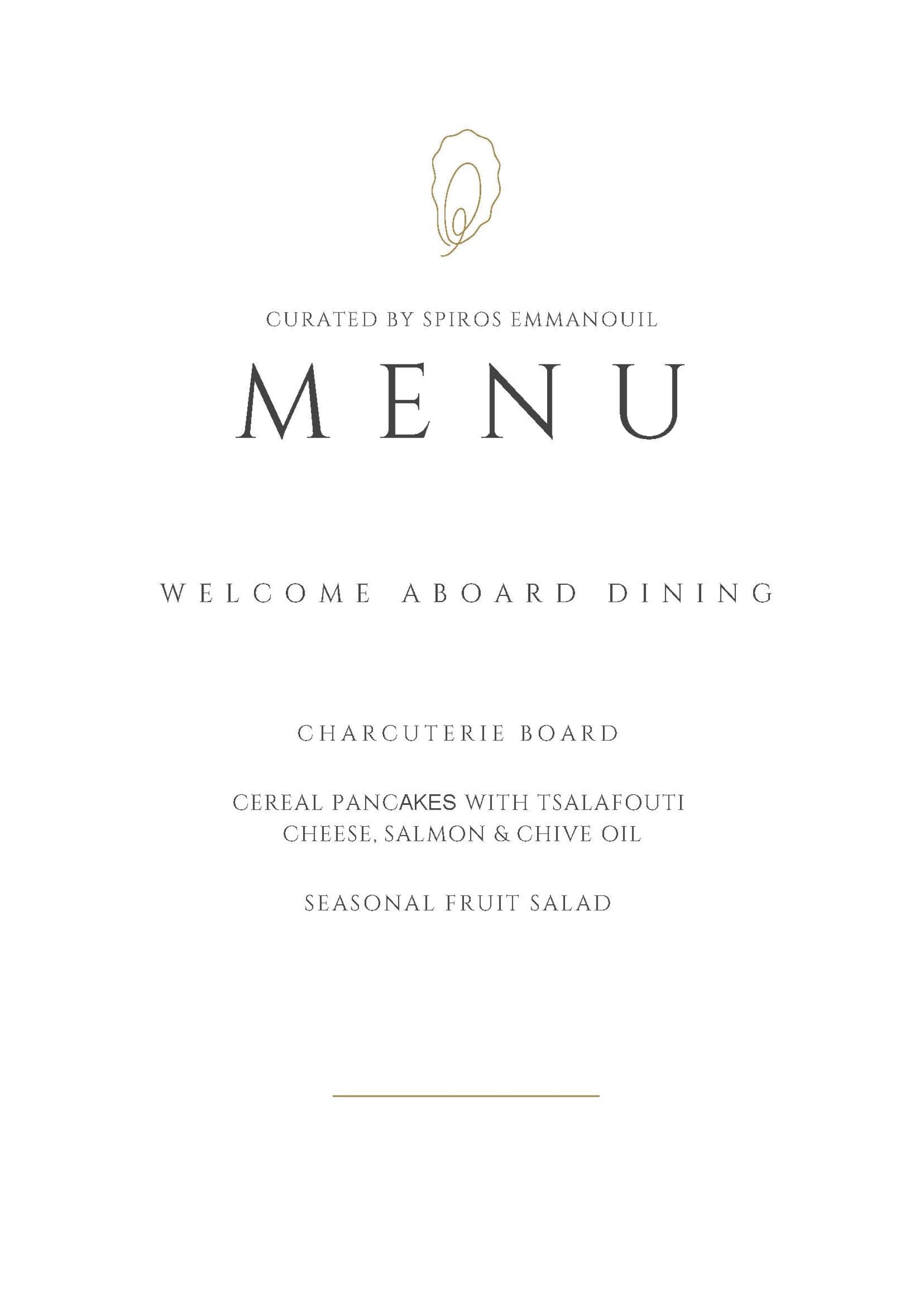 Sample menu image