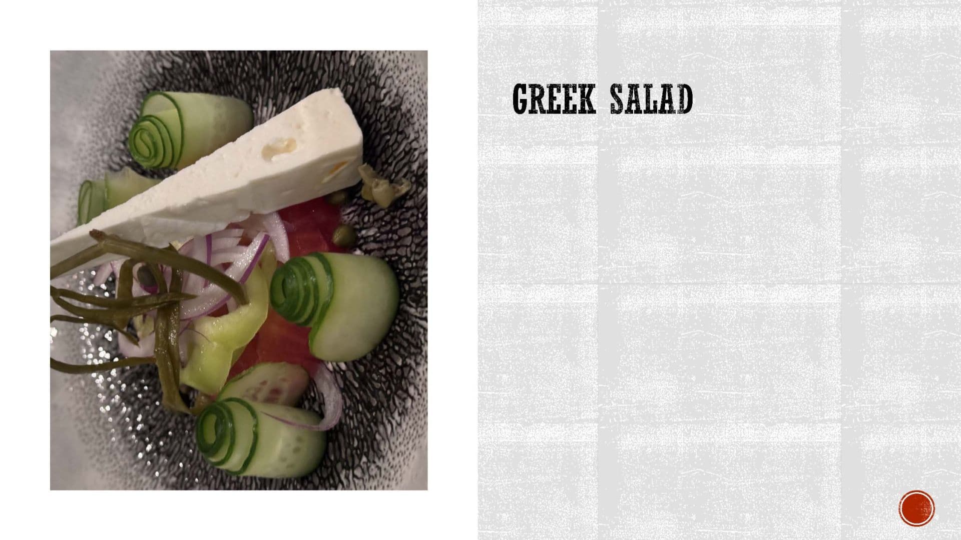 Sample menu image