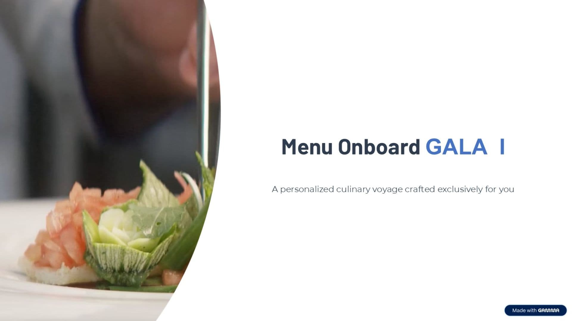 Sample menu image
