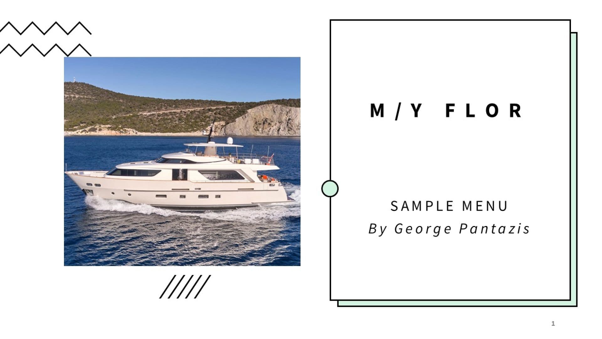 Sample menu image