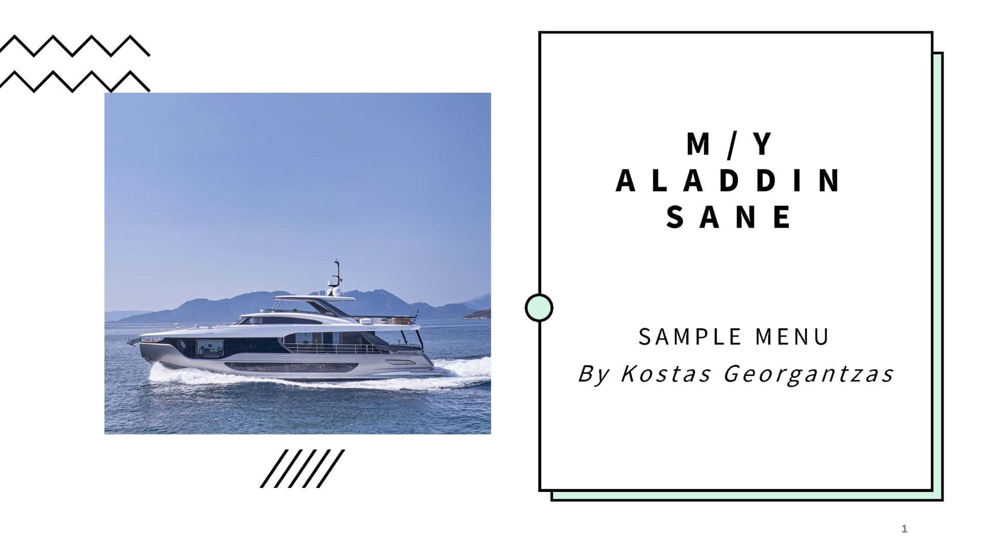 Sample menu image