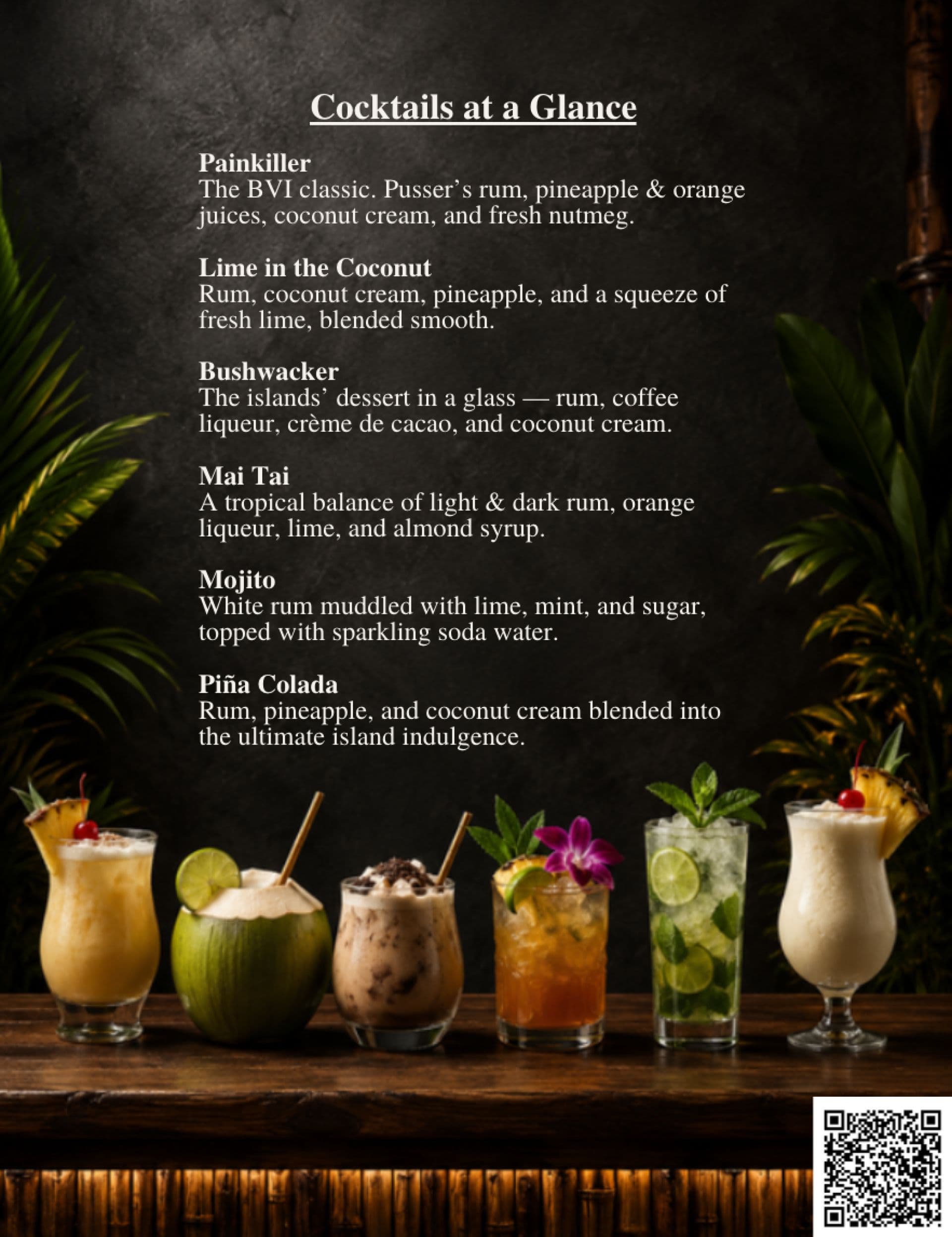 Sample menu image