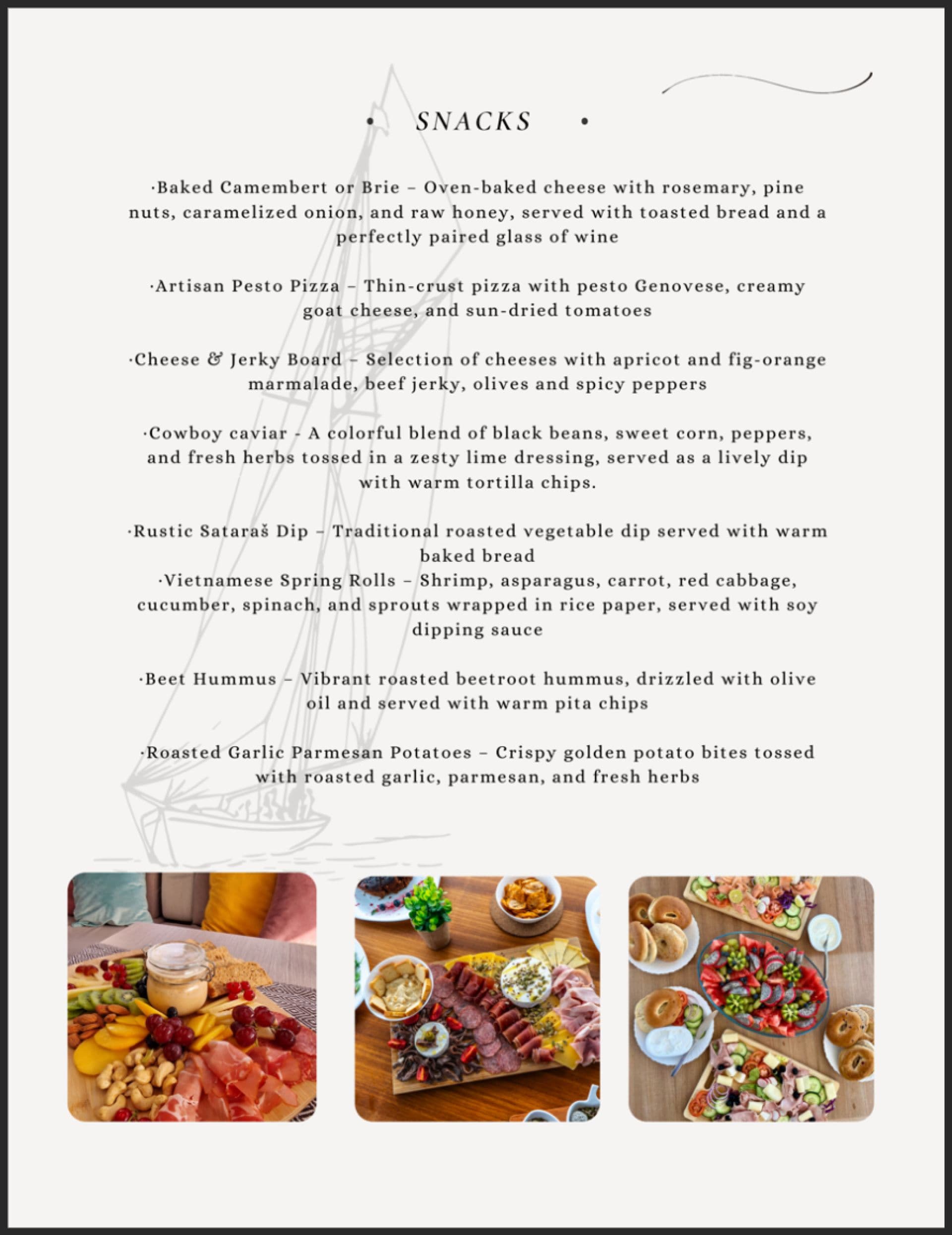 Sample menu image