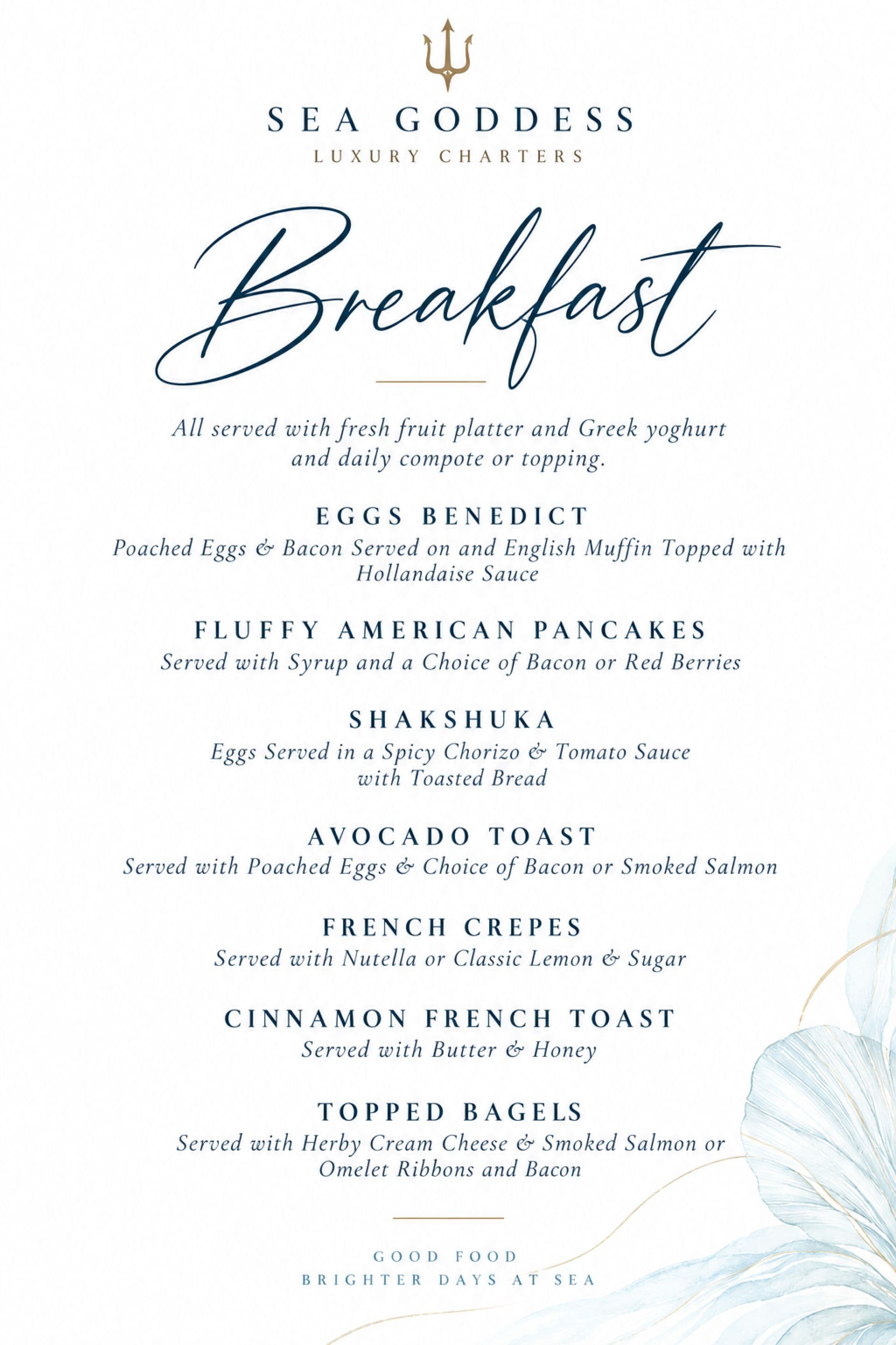 Sample menu image