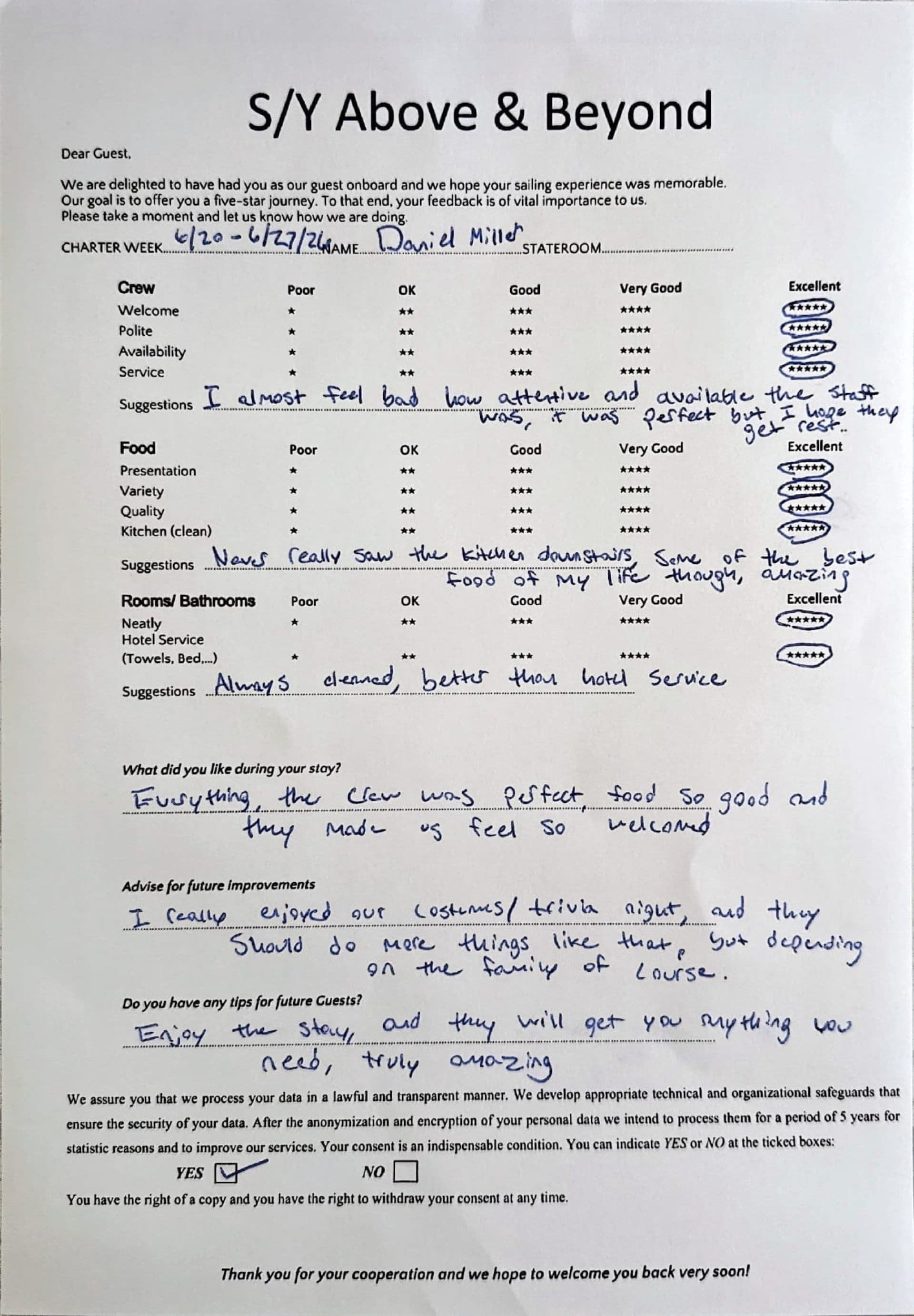 ABOVE & BEYOND guest review