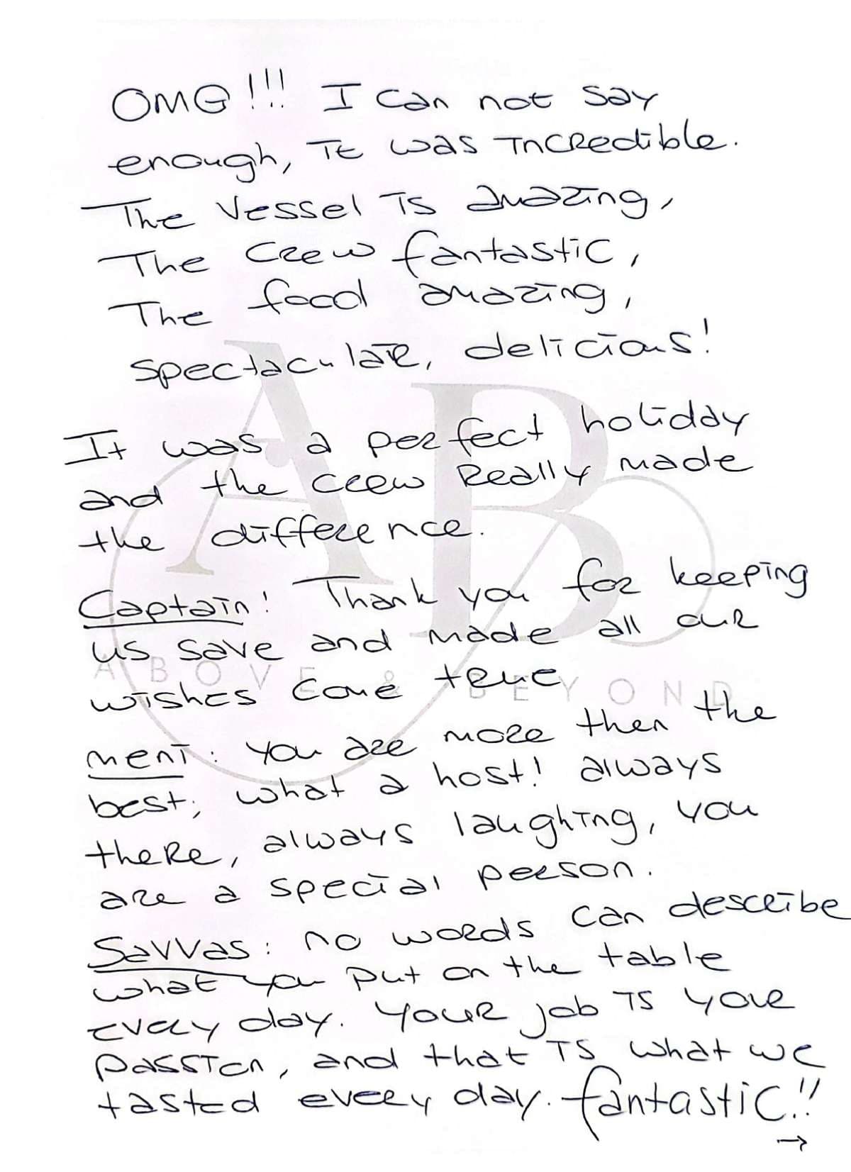 ABOVE & BEYOND guest review