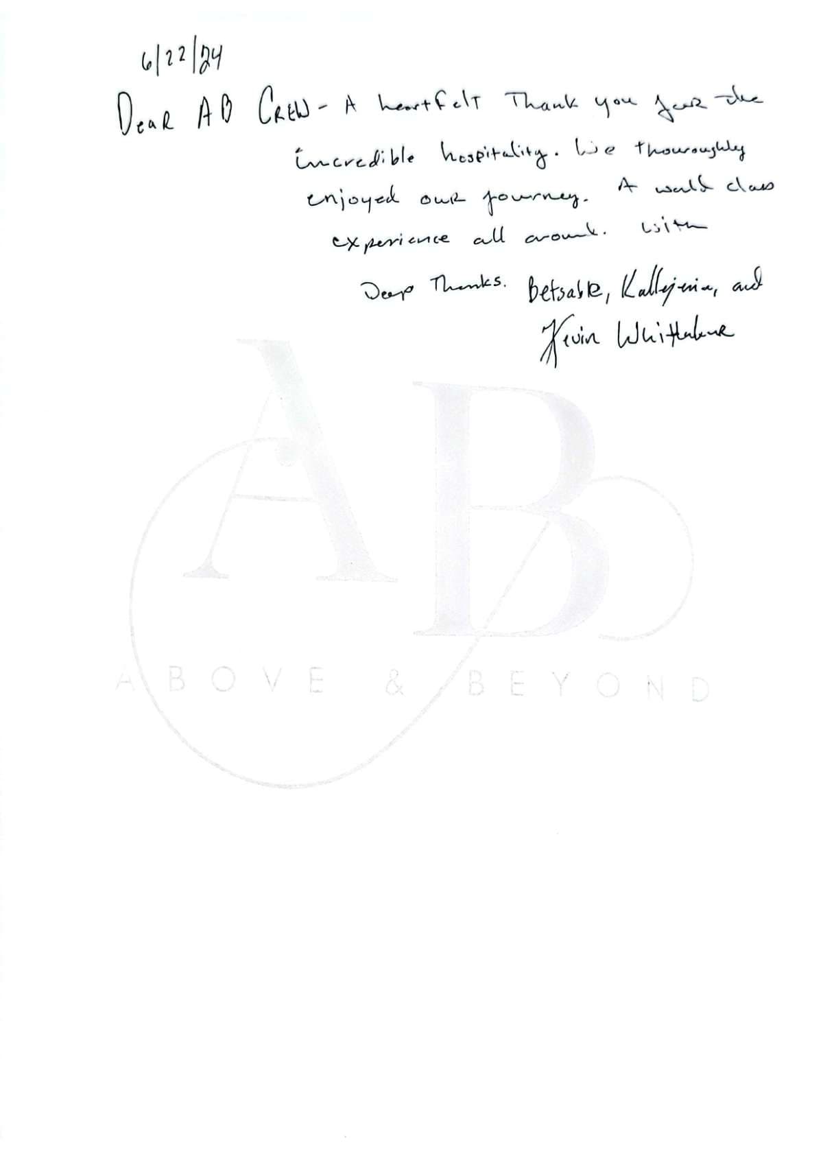 ABOVE & BEYOND guest review