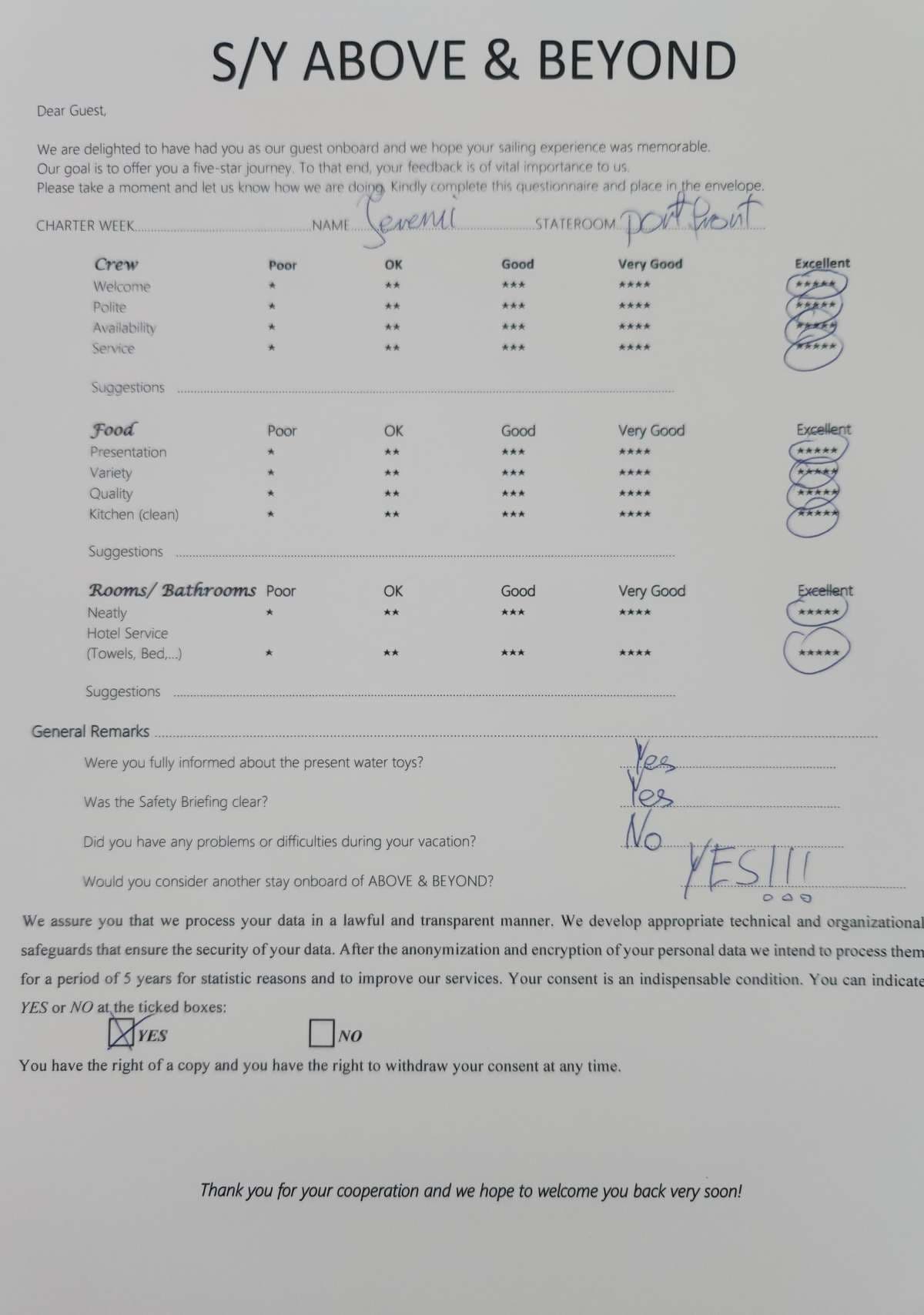 ABOVE & BEYOND guest review