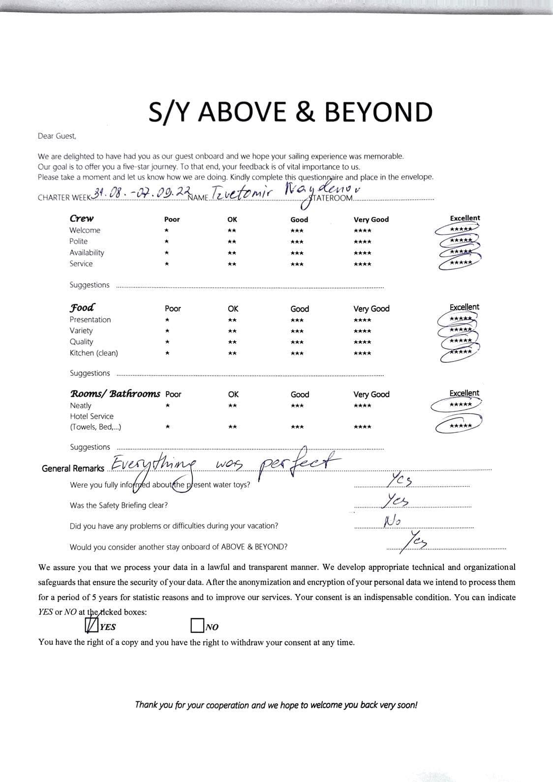 ABOVE & BEYOND guest review