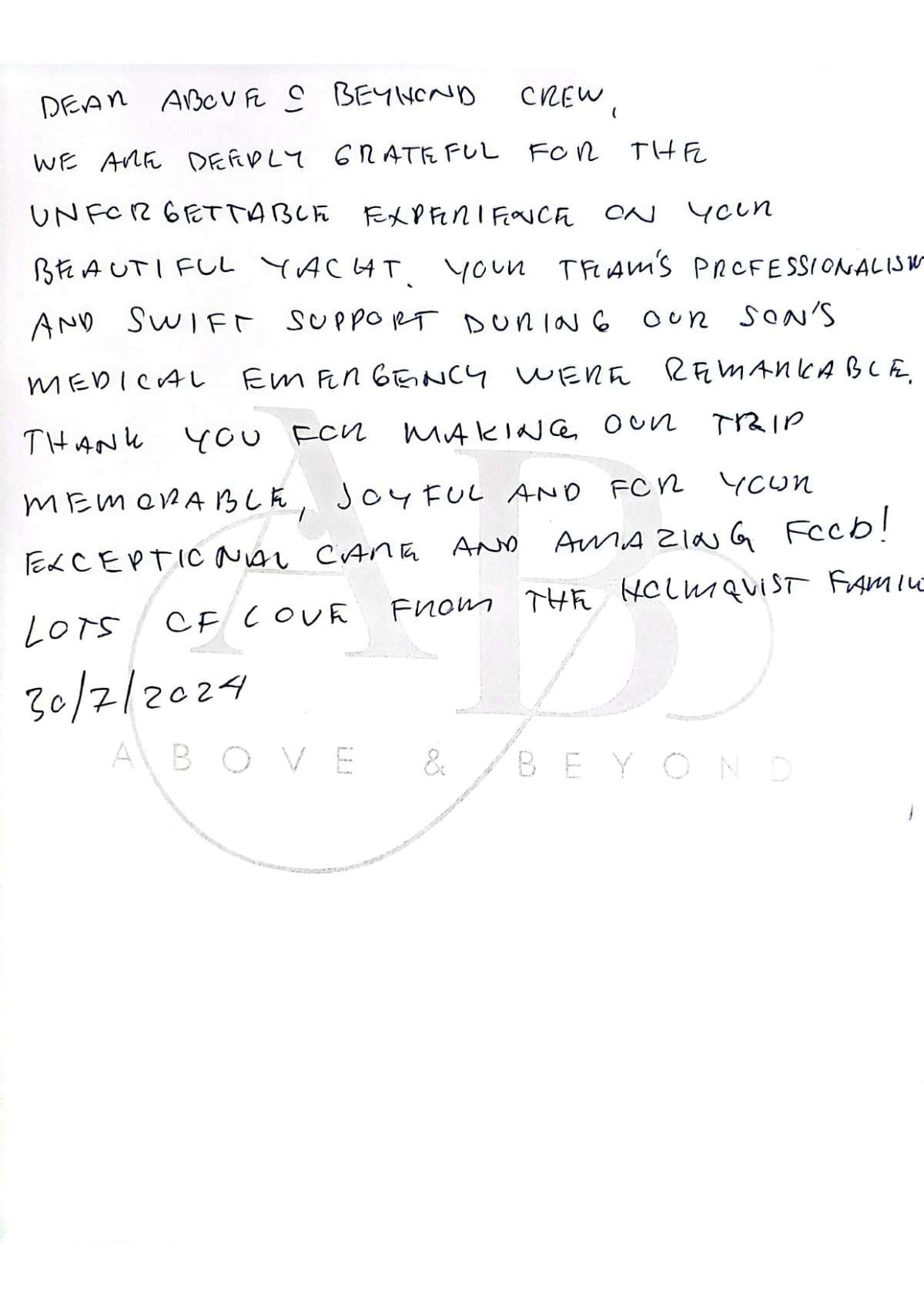 ABOVE & BEYOND guest review