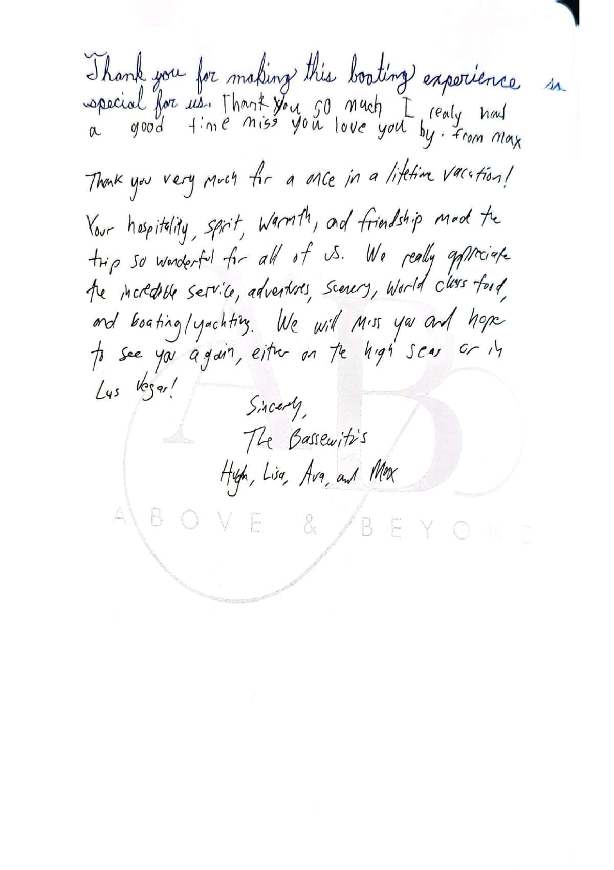ABOVE & BEYOND guest review