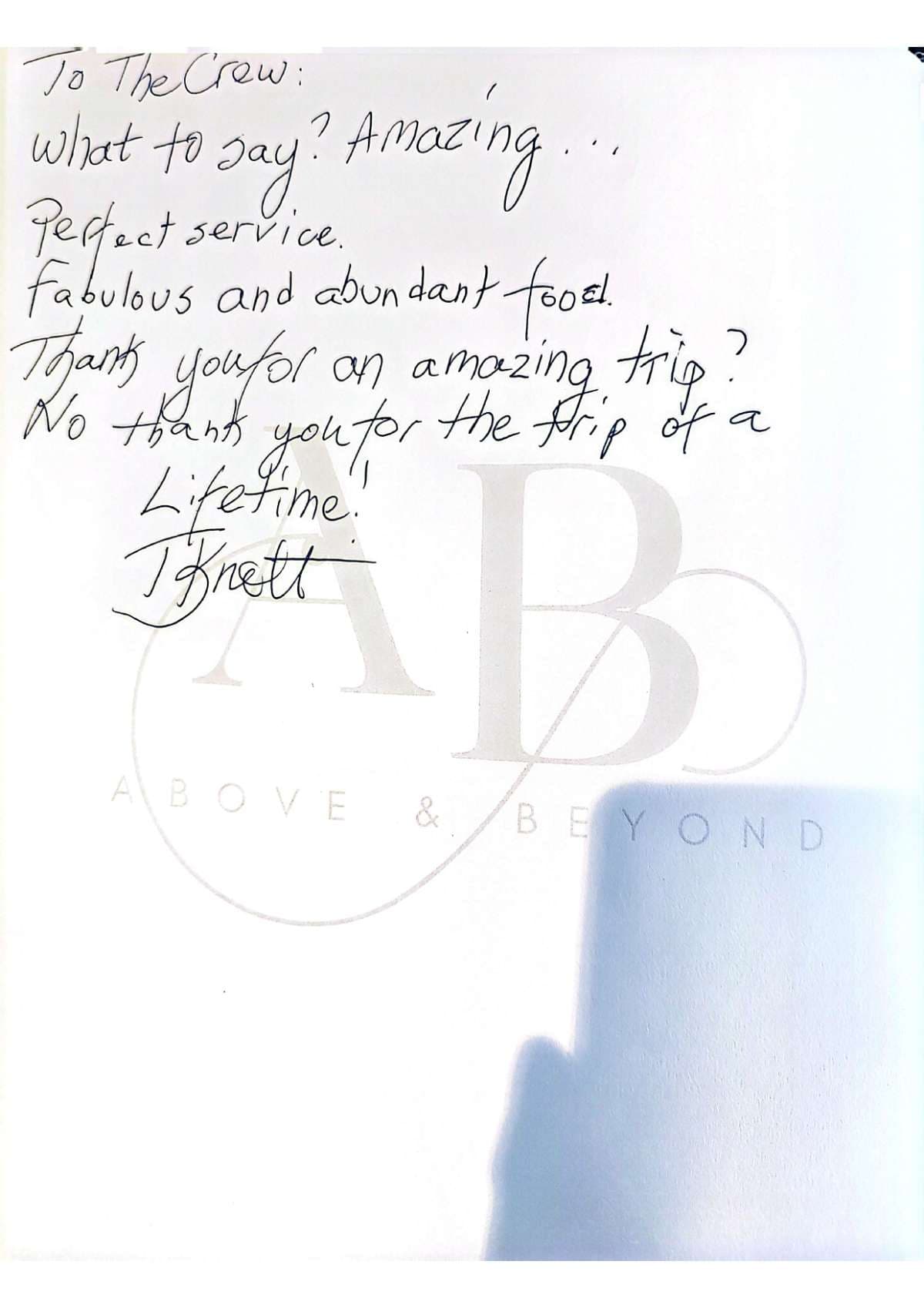 ABOVE & BEYOND guest review
