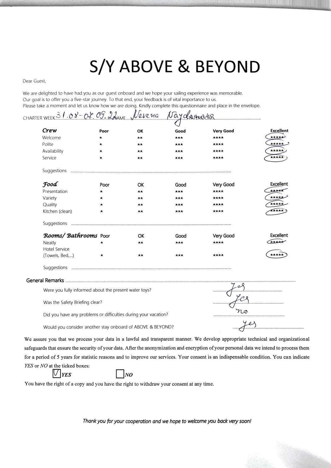 ABOVE & BEYOND guest review