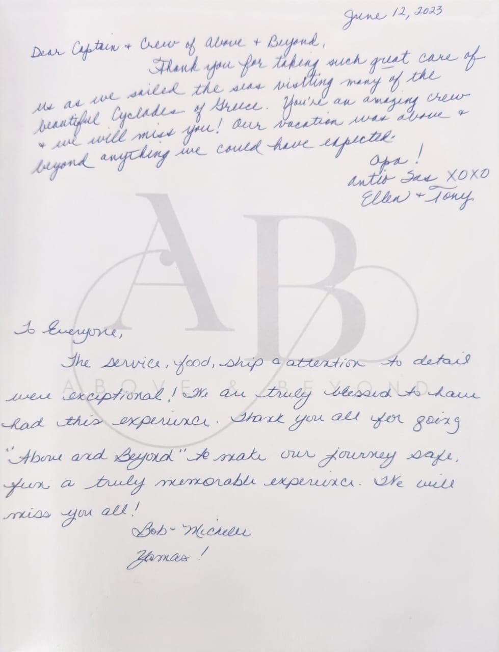 ABOVE & BEYOND guest review