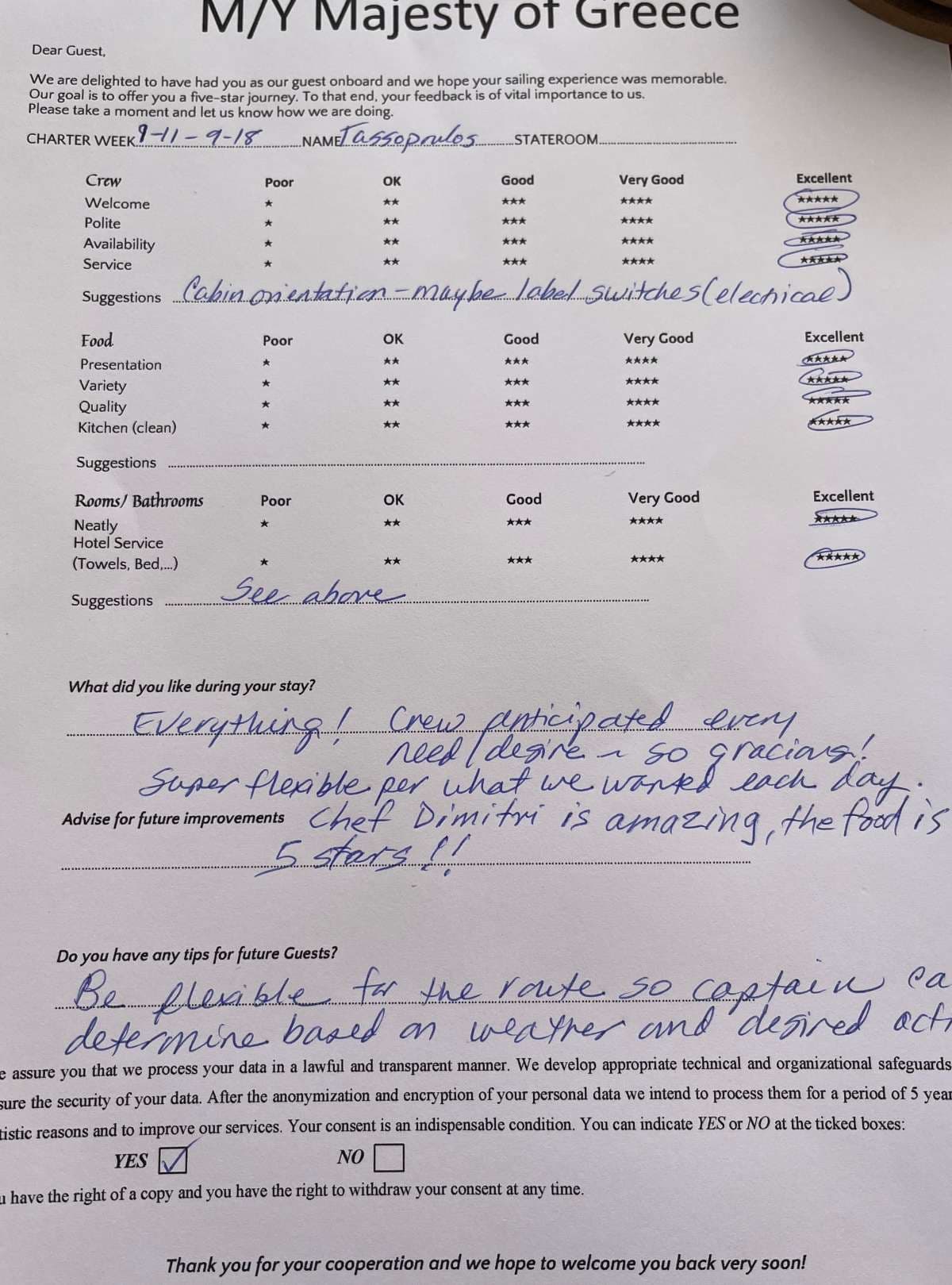 MAJESTY OF GREECE guest review