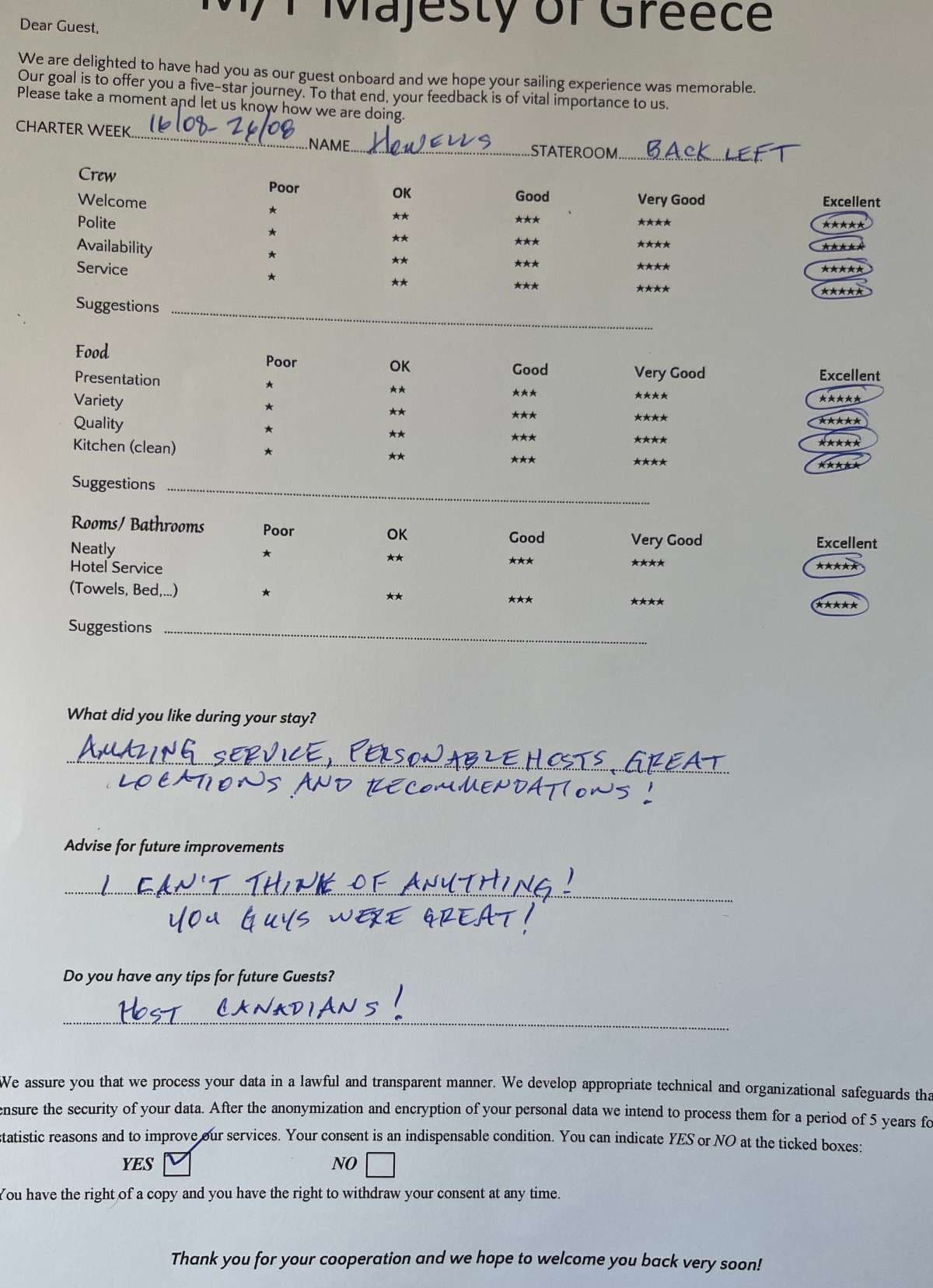 MAJESTY OF GREECE guest review