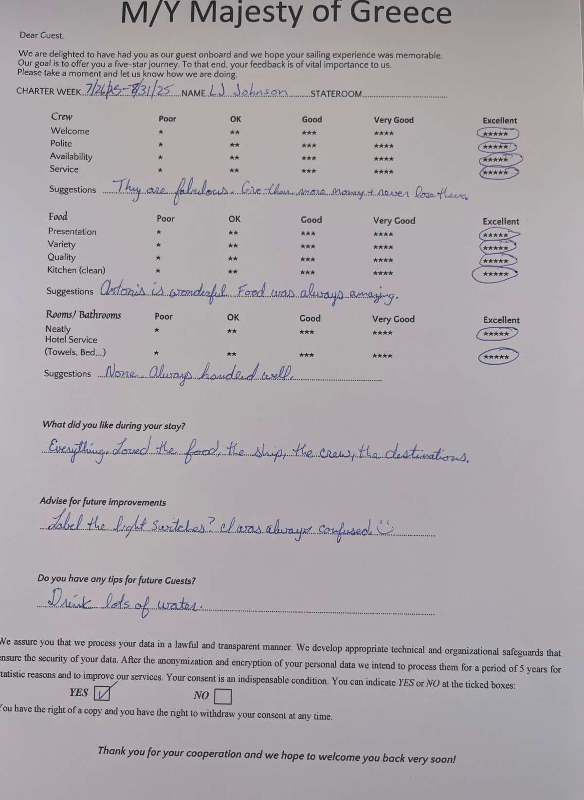 MAJESTY OF GREECE guest review