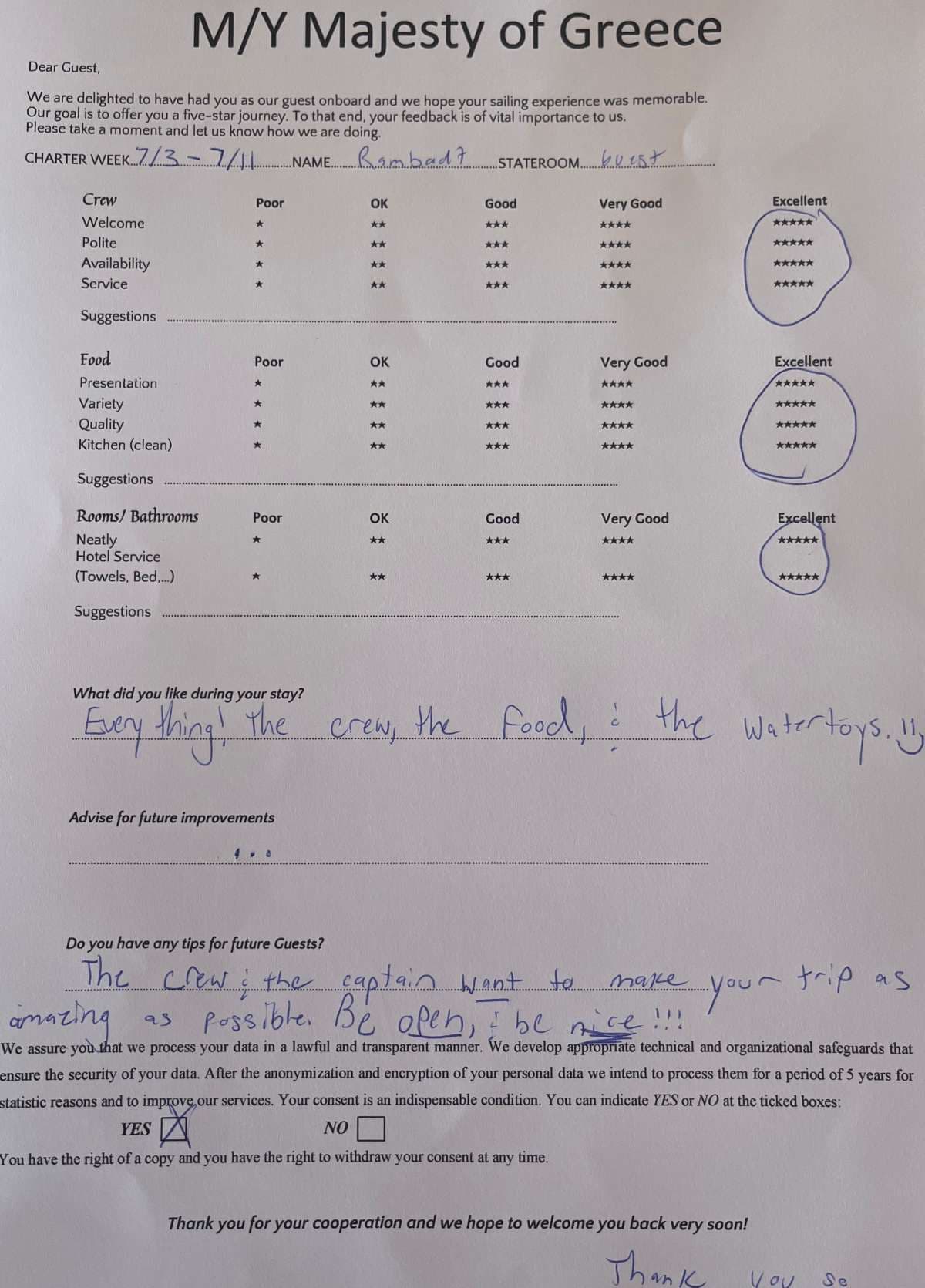 MAJESTY OF GREECE guest review