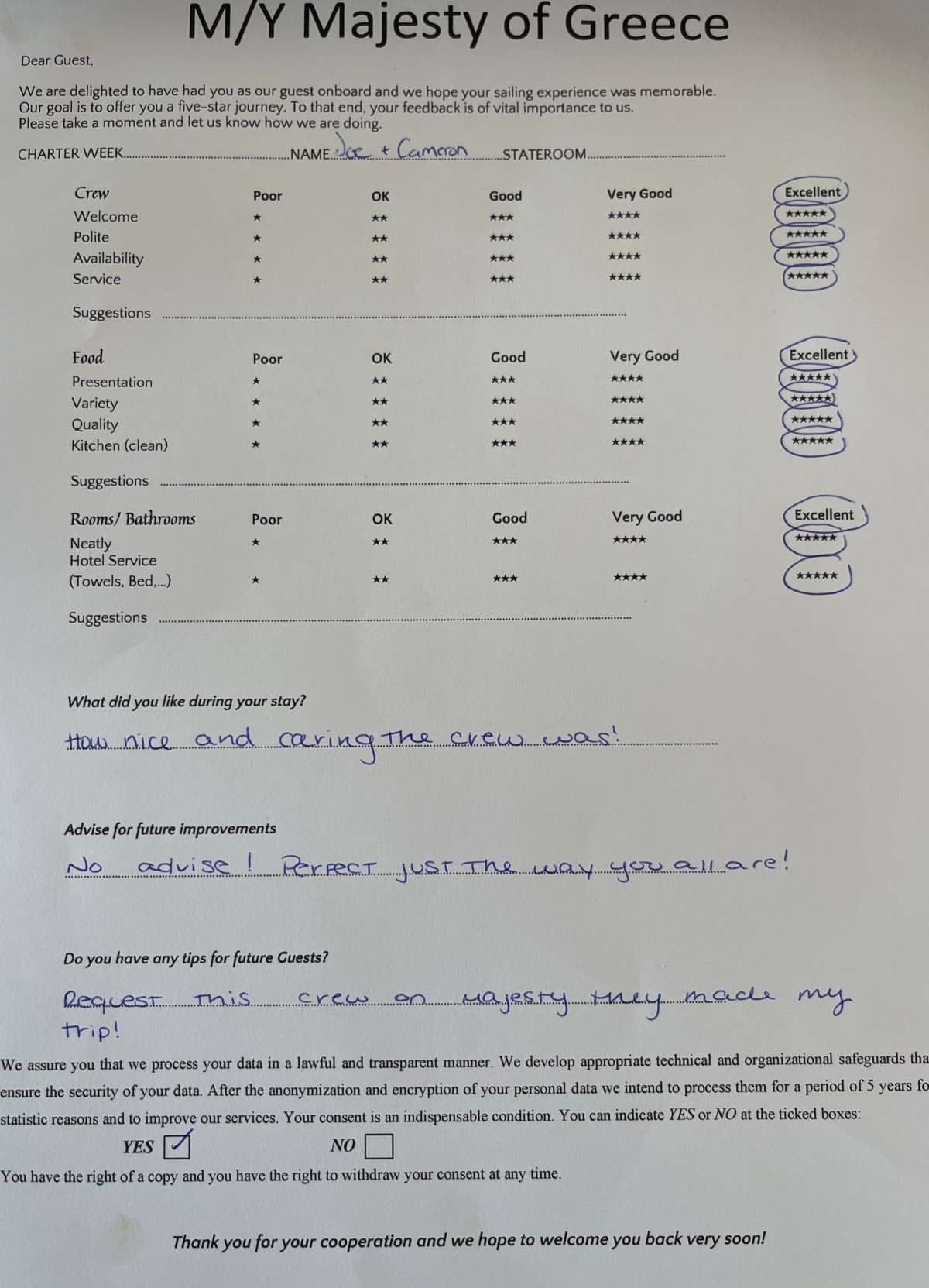 MAJESTY OF GREECE guest review