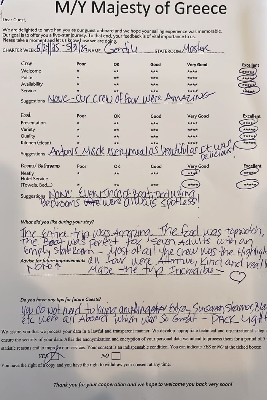 MAJESTY OF GREECE guest review