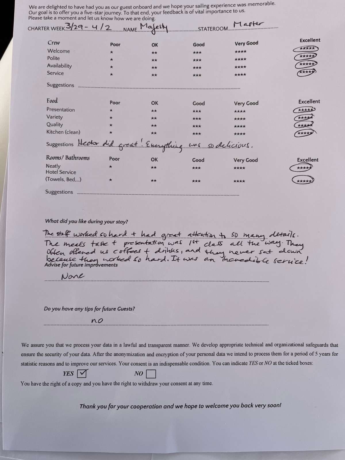 MAJESTY OF GREECE guest review