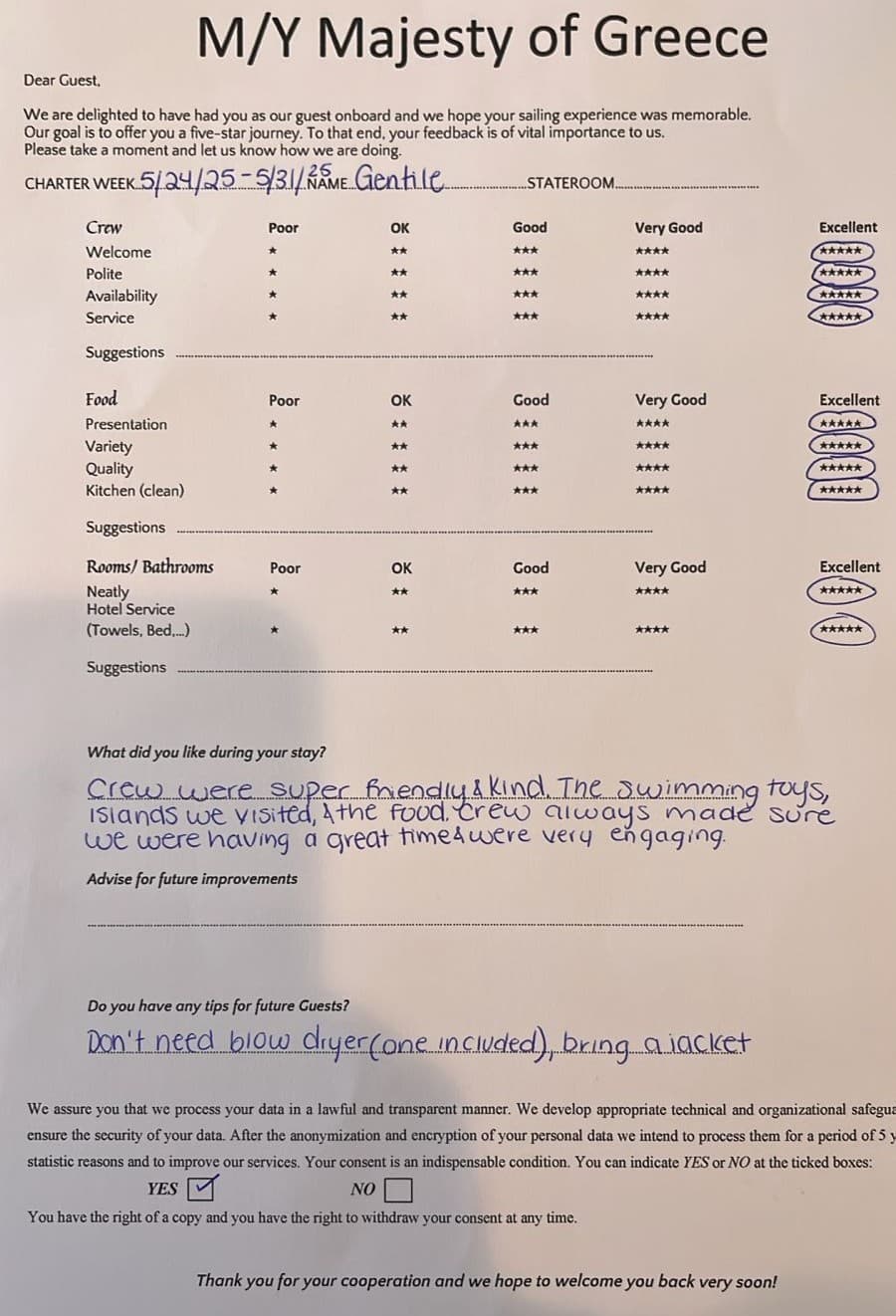 MAJESTY OF GREECE guest review