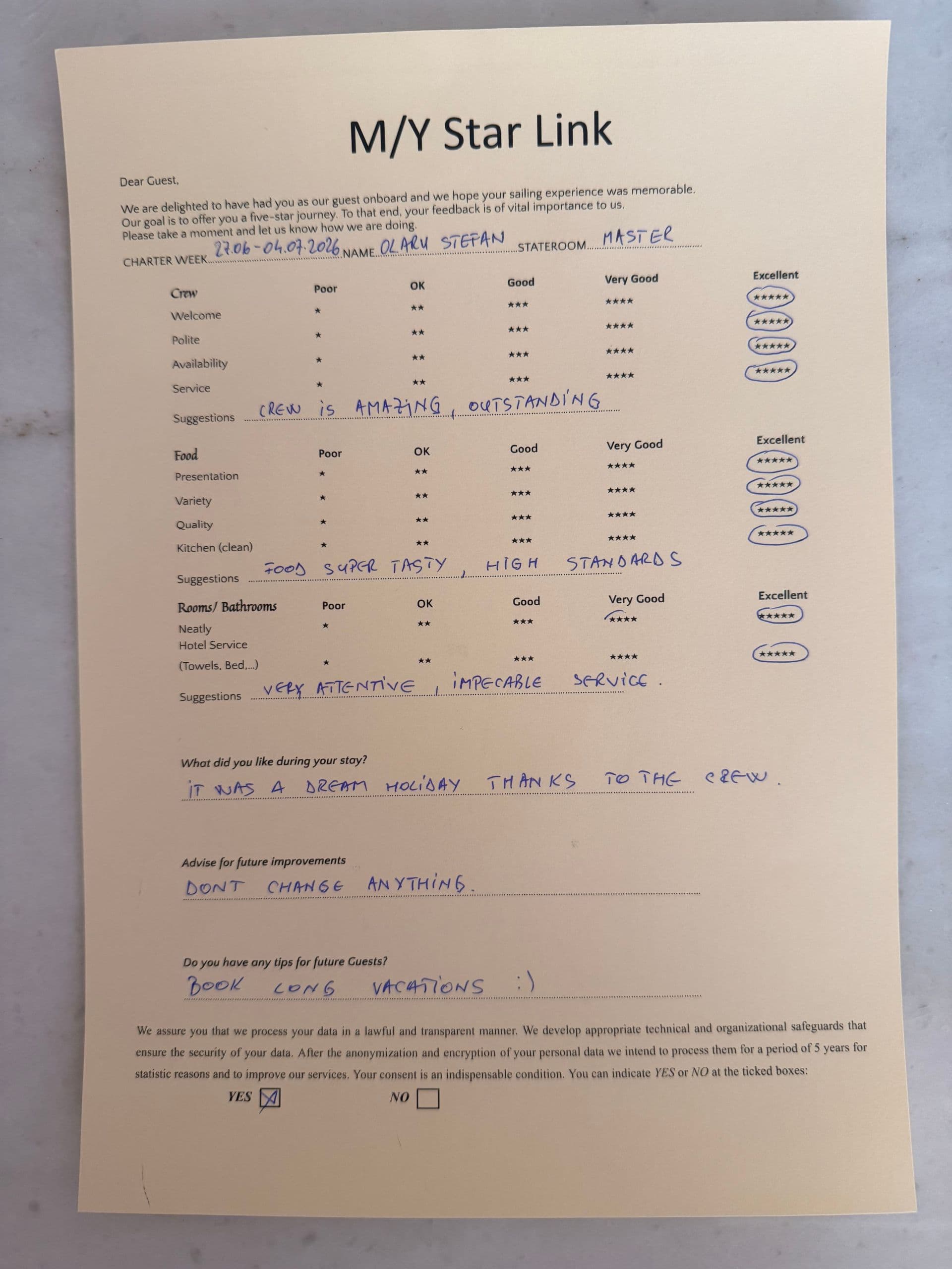 STAR LINK guest review