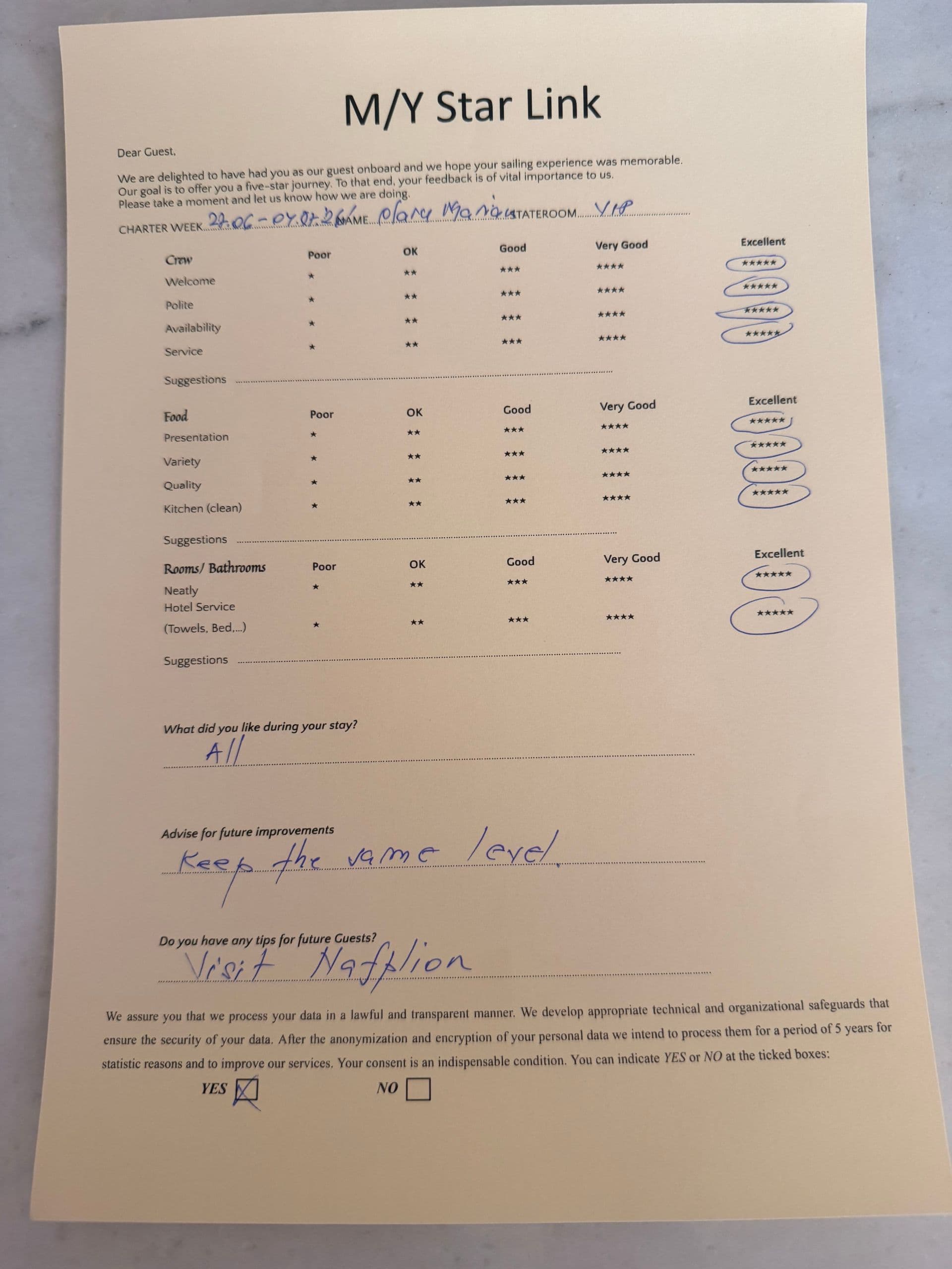 STAR LINK guest review