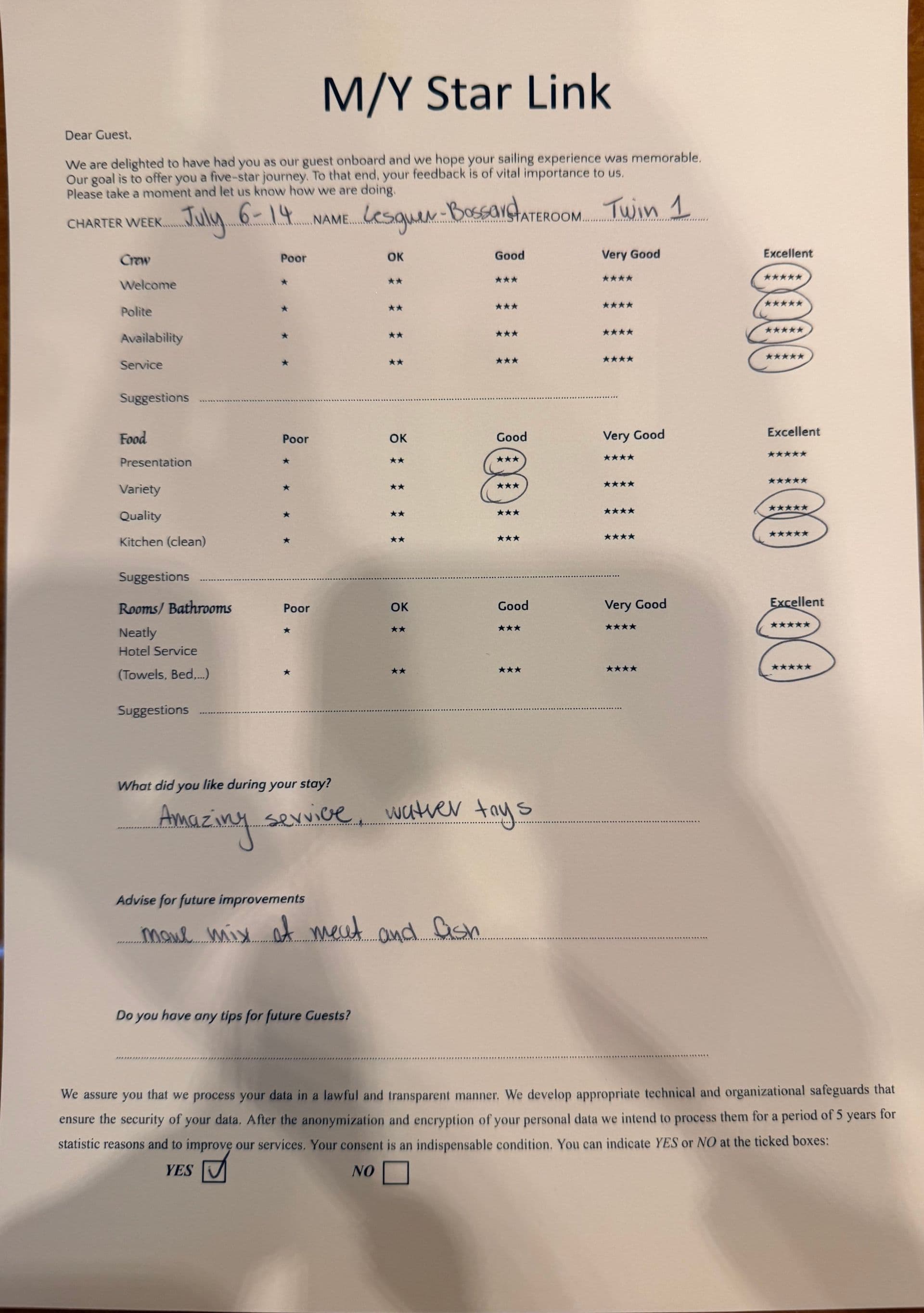STAR LINK guest review