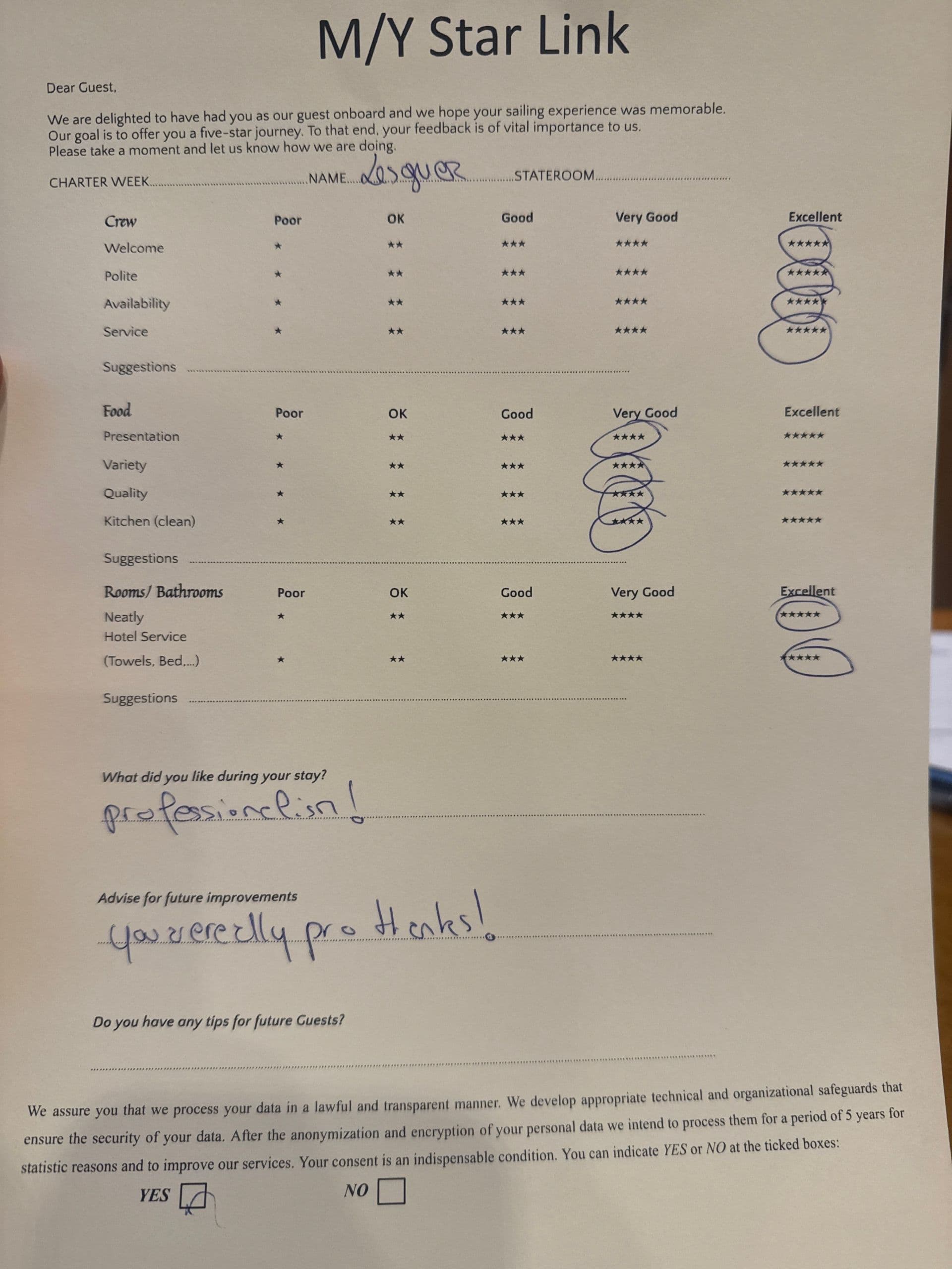 STAR LINK guest review