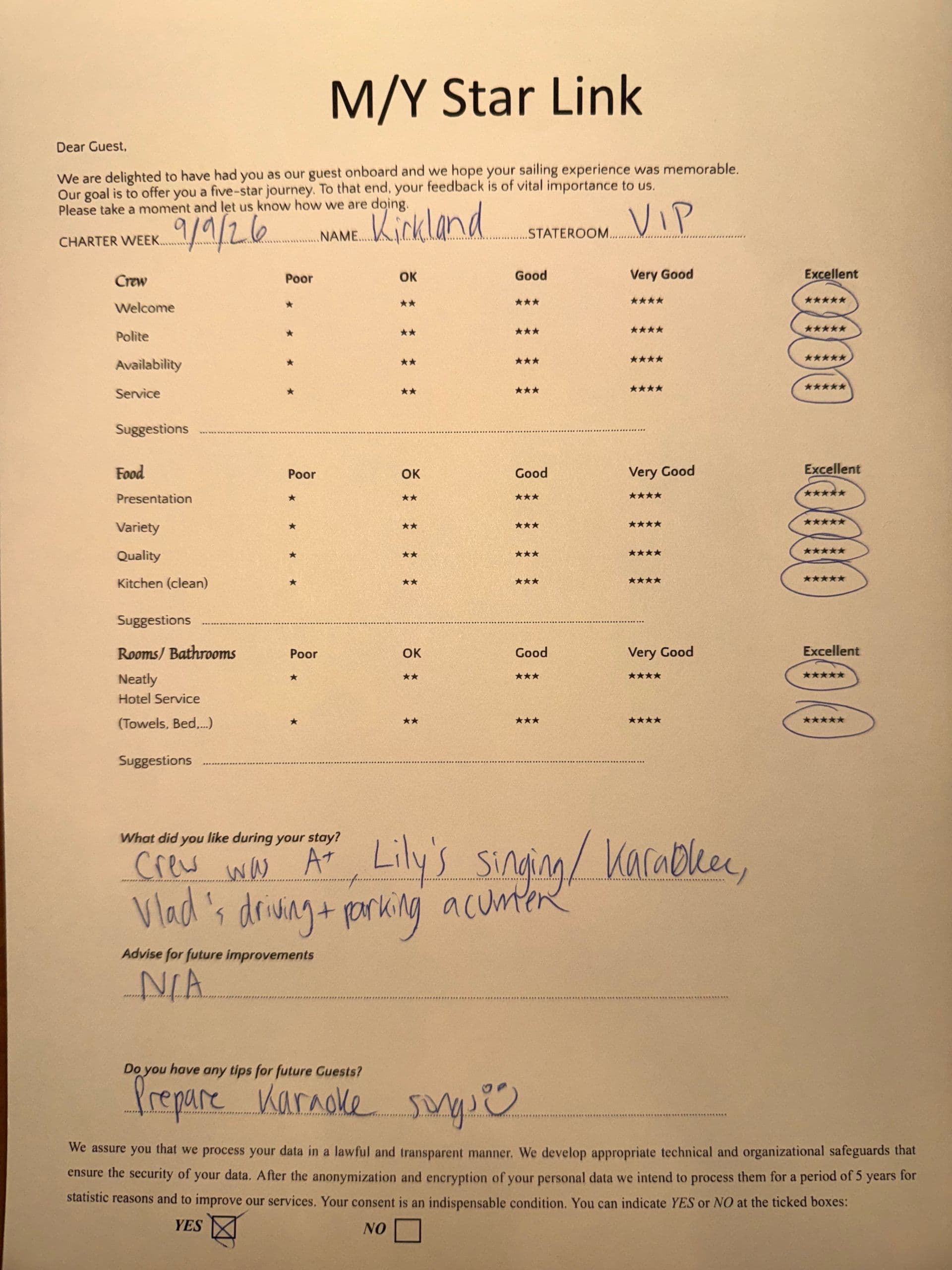 STAR LINK guest review
