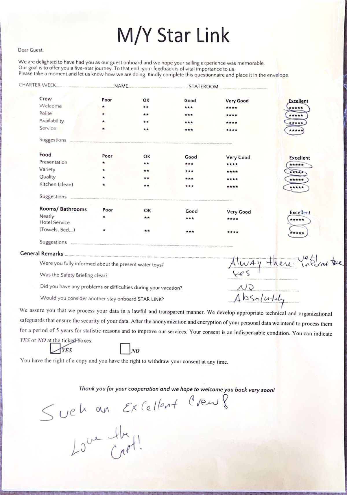 STAR LINK guest review