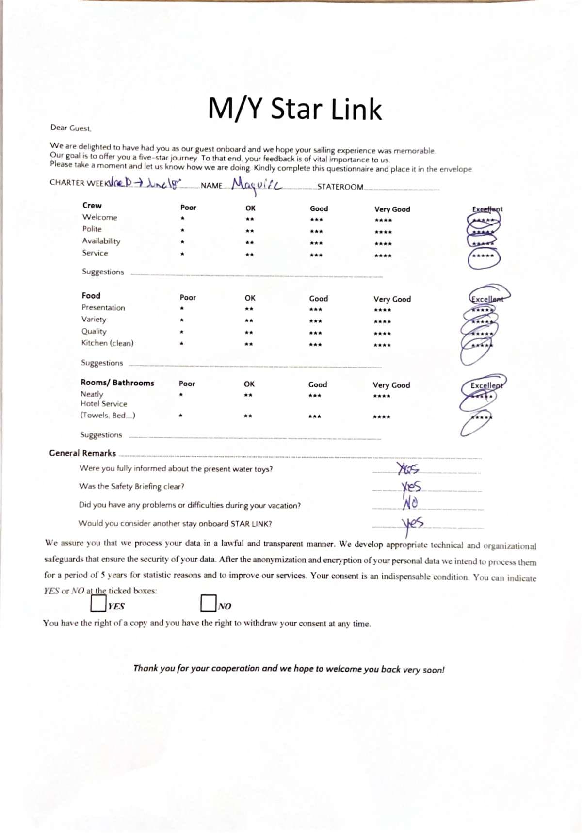 STAR LINK guest review